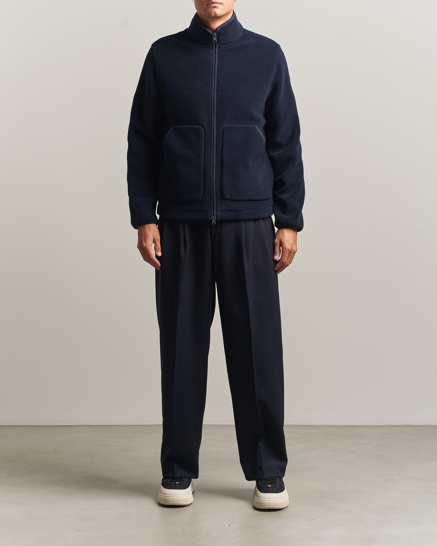 Herre | Trøjer | Moncler | Full Zip Fleece Navy
