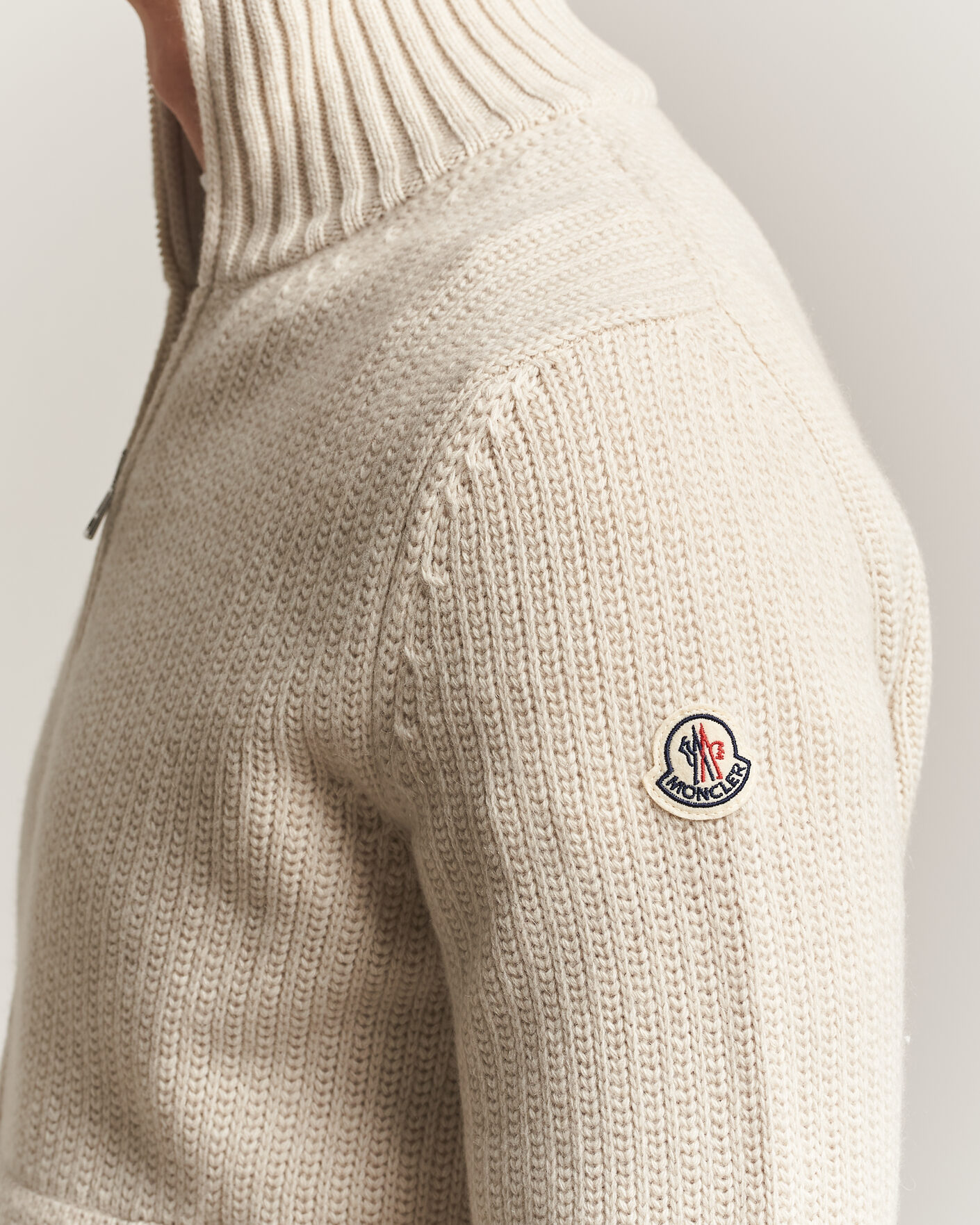 Herre | Trøjer | Moncler | Full Zip Cardigan Light Beige