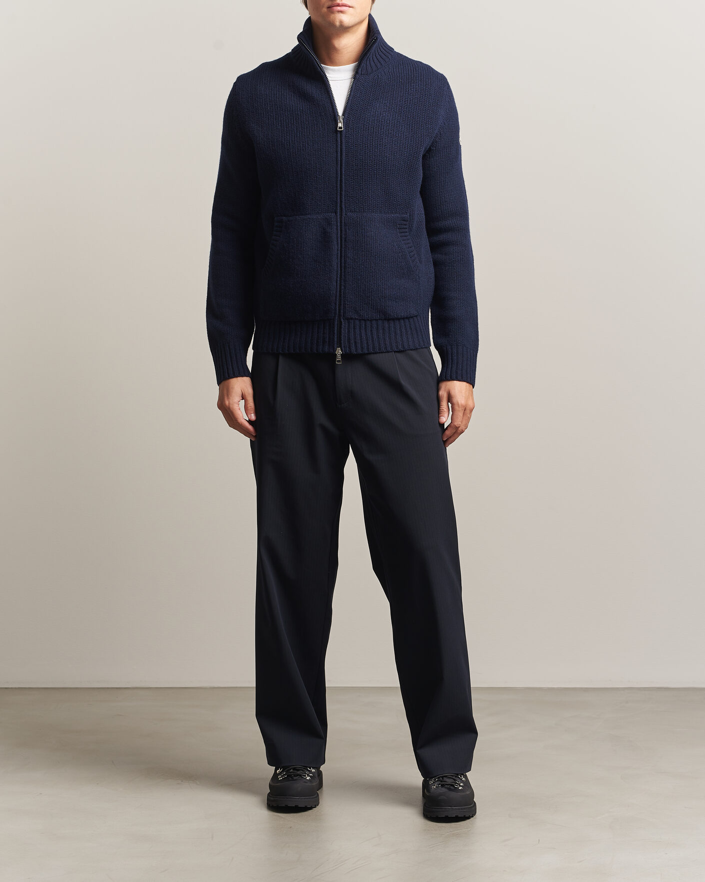 Herre | Trøjer | Moncler | Full Zip Cardigan Navy