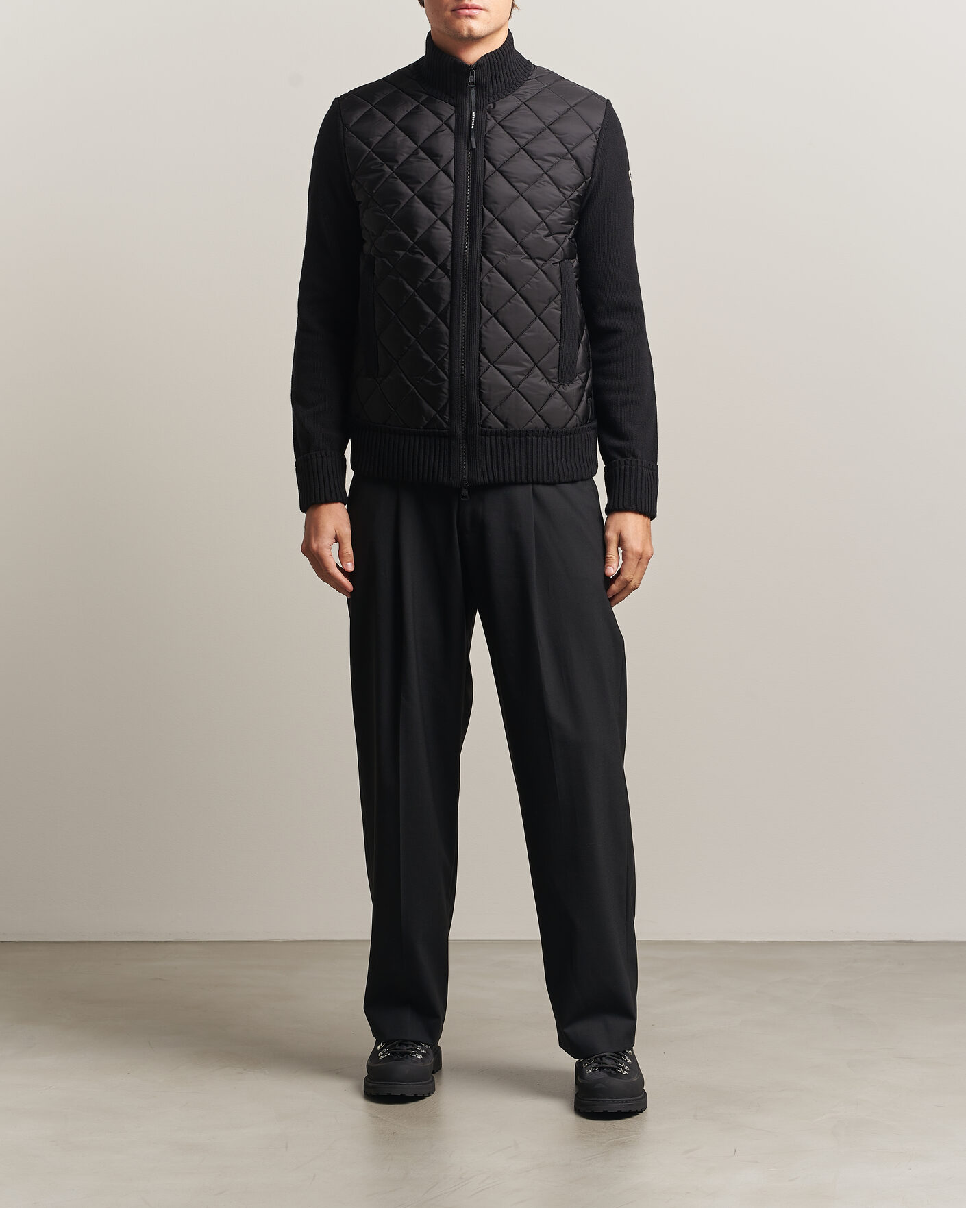 Herre | Jakker | Moncler | Quilted Hybrid Jacket Black
