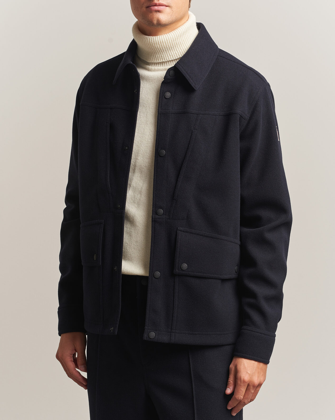 Herre | Jakker | Moncler Grenoble | Brushed Shirt Jacket Navy