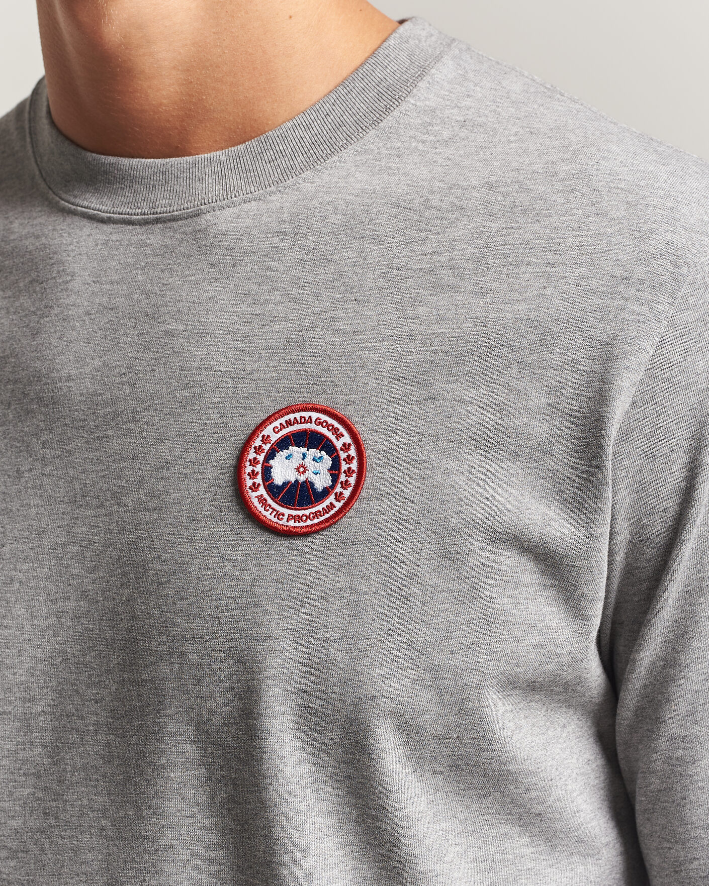 Herre | T-Shirts | Canada Goose | Vantage Long Sleeve T-Shirt Stone Heather