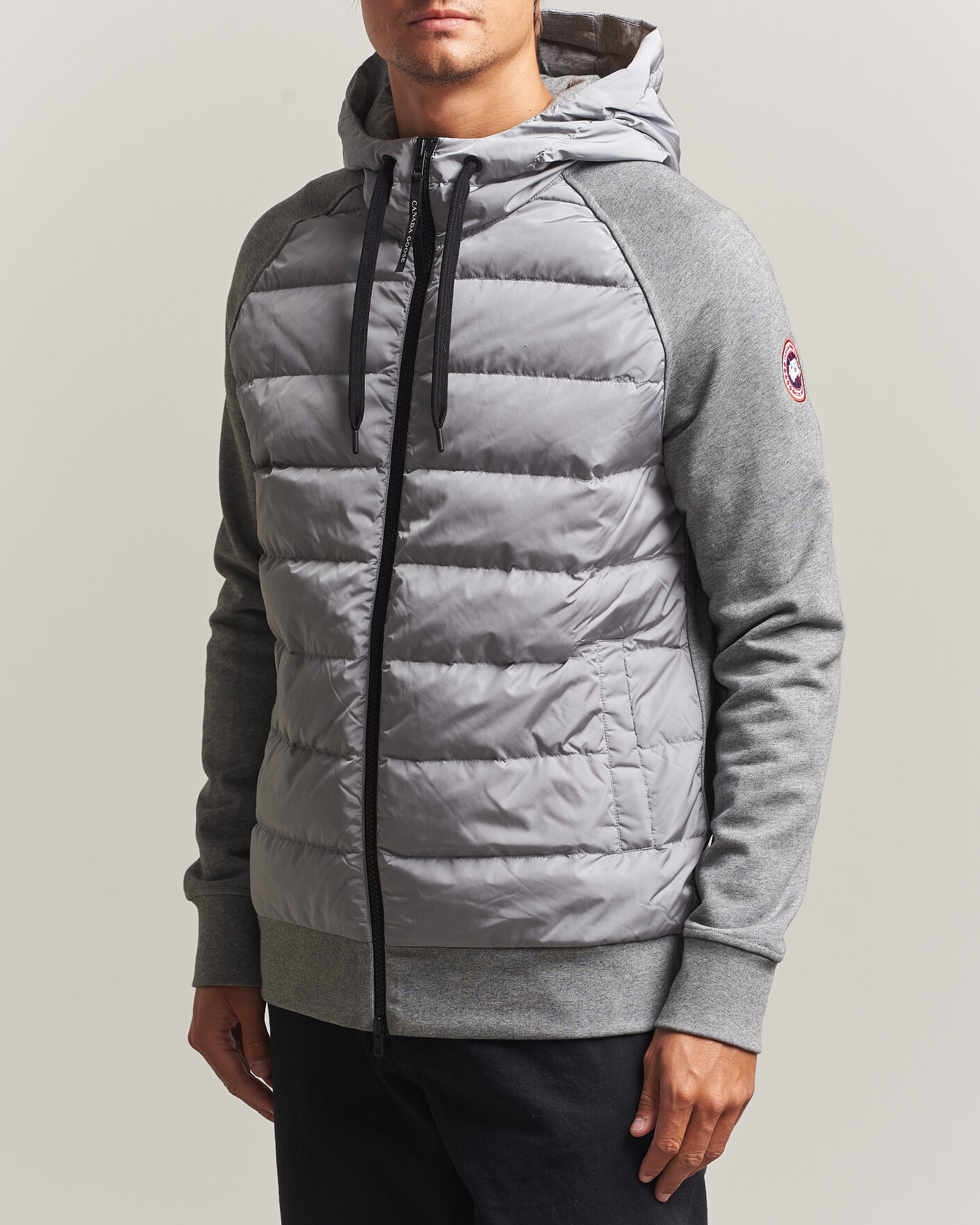 Herre | Jakker | Canada Goose | Hybridge Huron Full Zip Hoody Stone Heather