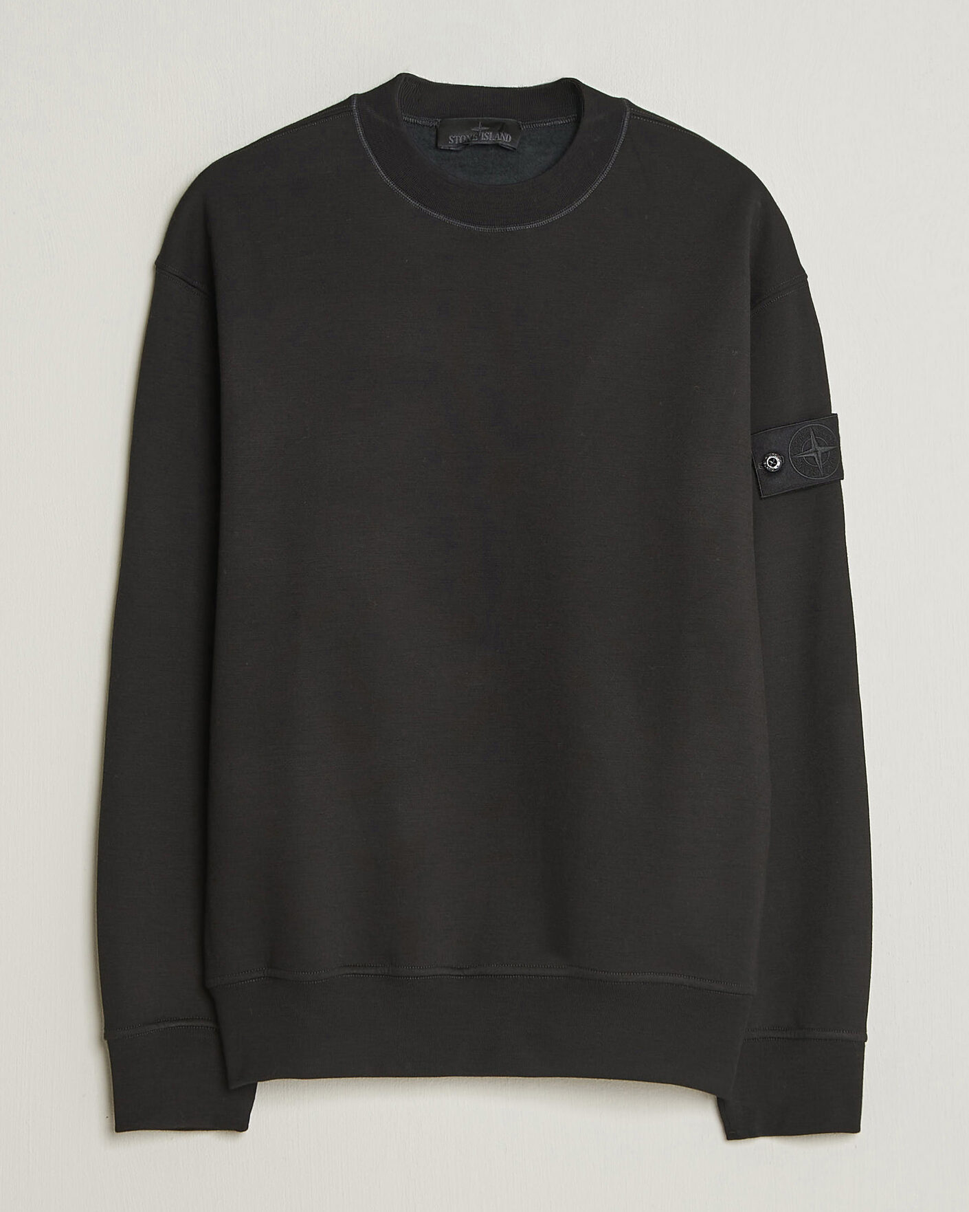 Herre | Trøjer | Stone Island | Ghost Cotton/Wool Fleece Sweatshirt Black