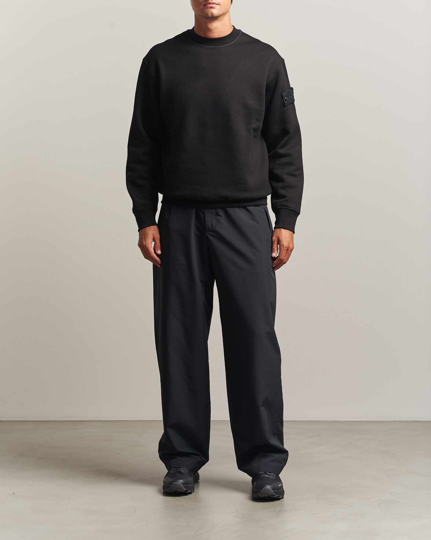 Herre | Trøjer | Stone Island | Ghost Cotton/Wool Fleece Sweatshirt Black