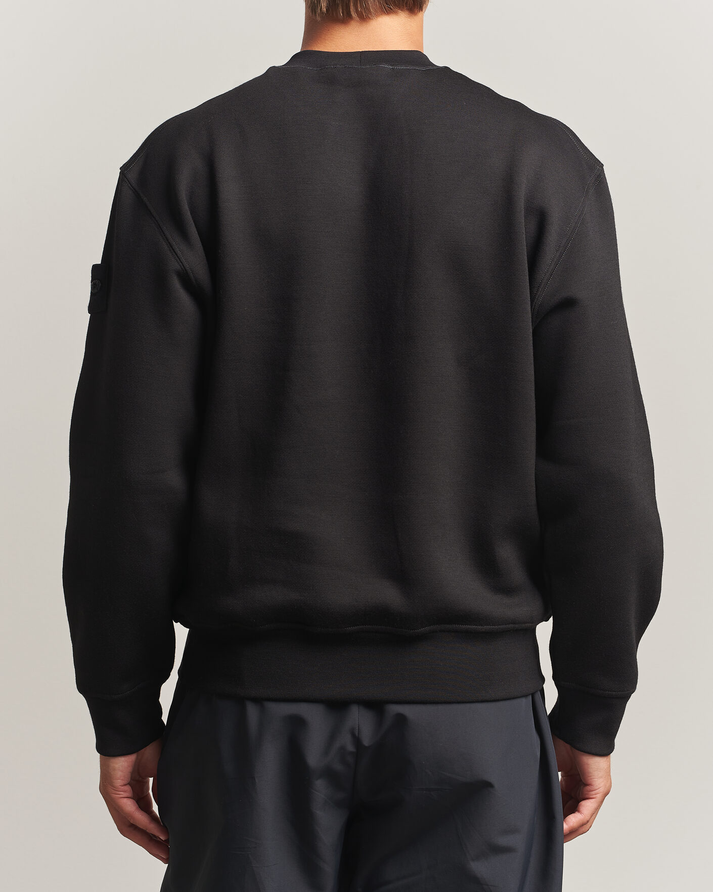 Herre | Trøjer | Stone Island | Ghost Cotton/Wool Fleece Sweatshirt Black