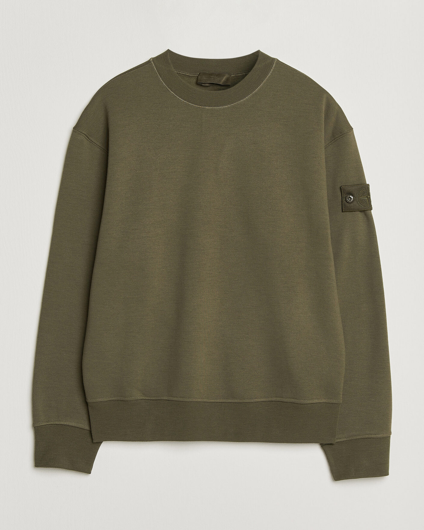 Herre | Trøjer | Stone Island | Ghost Cotton/Wool Fleece Sweatshirt Miltary Green
