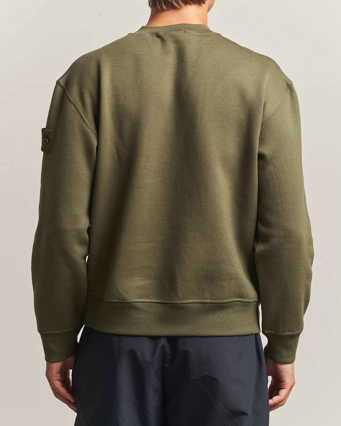 Herre | Trøjer | Stone Island | Ghost Cotton/Wool Fleece Sweatshirt Miltary Green