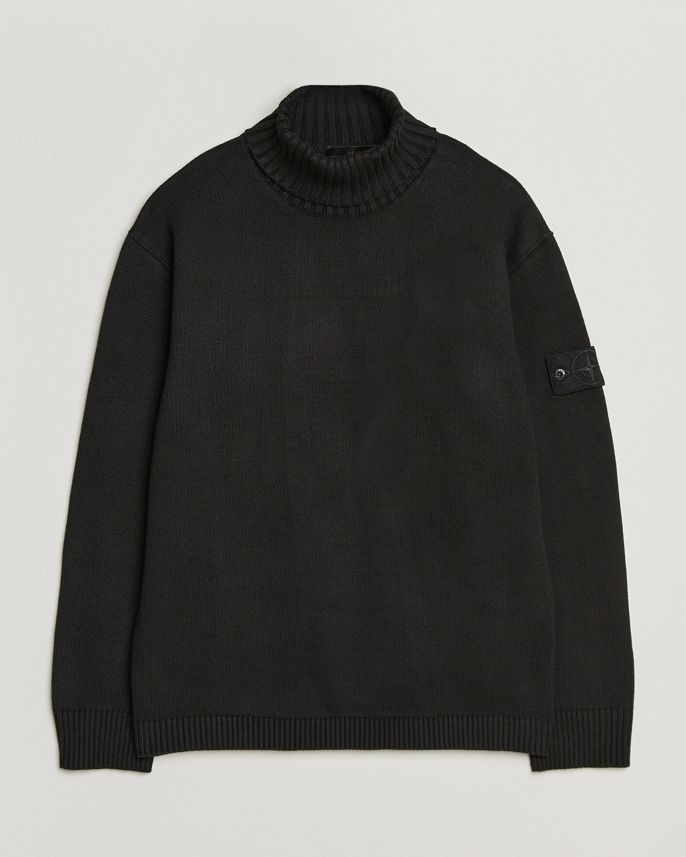 Herre | Trøjer | Stone Island | Ghost Plush Stitch Winter Cotton Rollneck Black