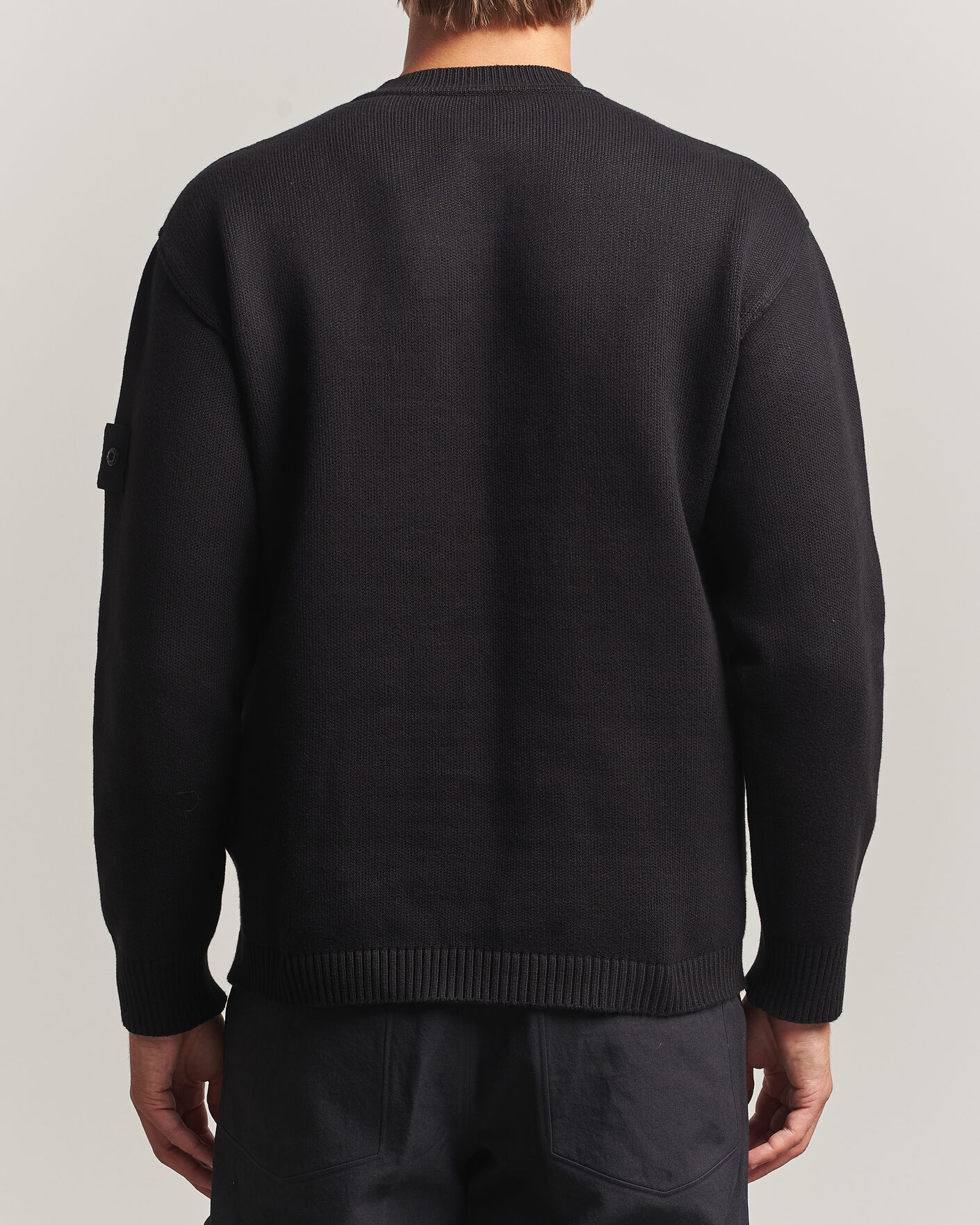 Herre | Trøjer | Stone Island | Ghost Plush Stitch Winter Cotton Sweat Black
