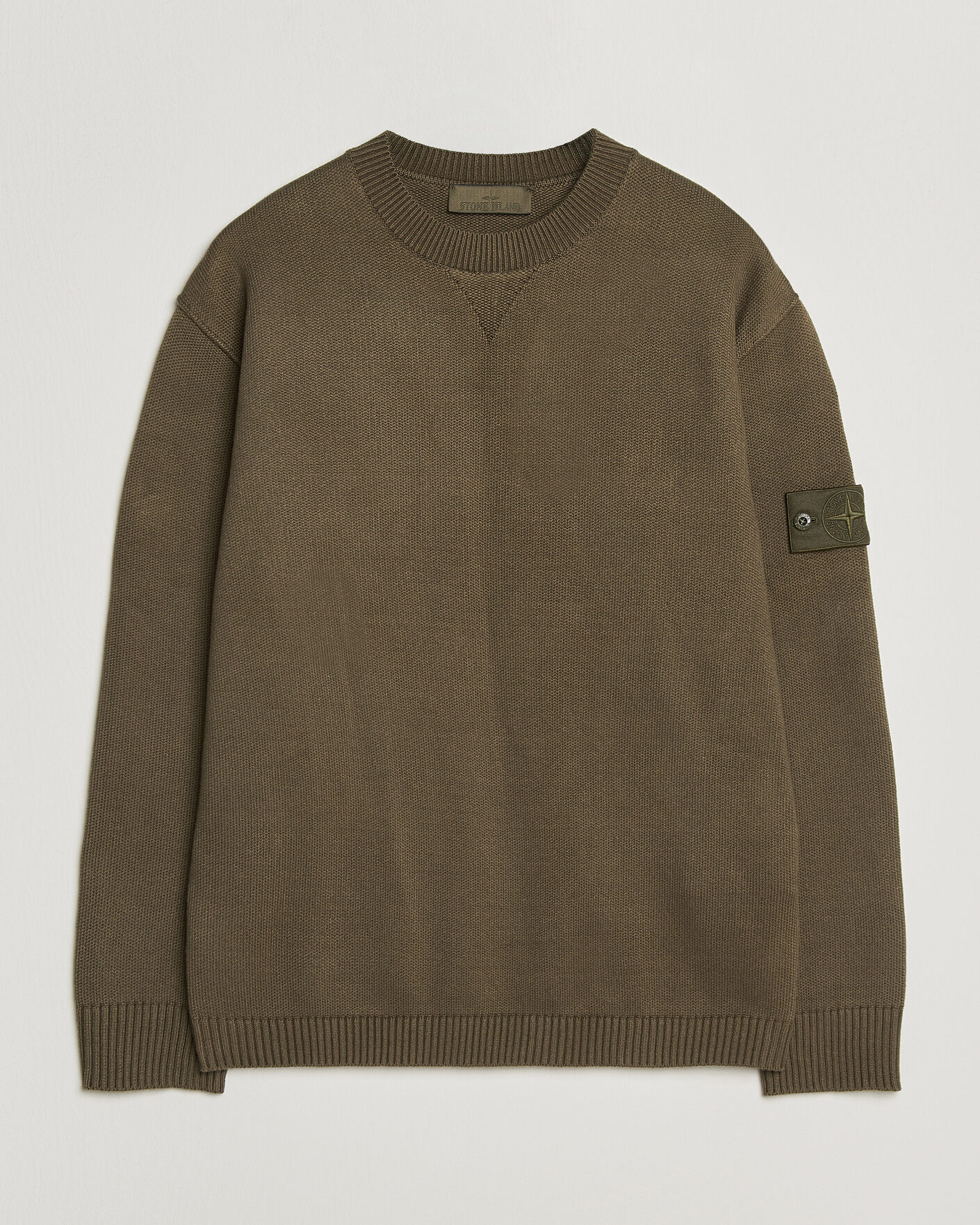 Herre | Trøjer | Stone Island | Ghost Plush Stitch Winter Cotton Sweat Miltary Green
