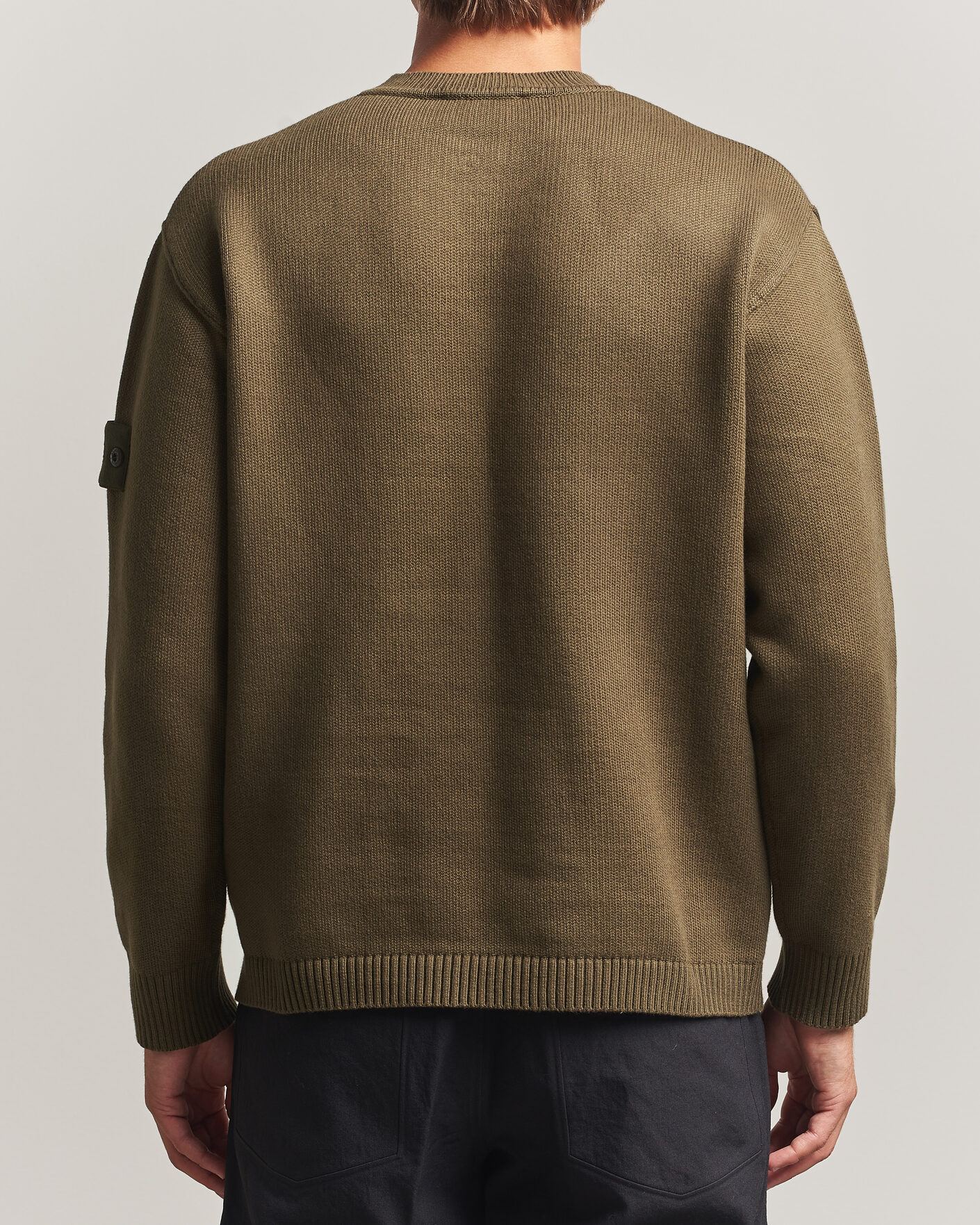 Herre | Trøjer | Stone Island | Ghost Plush Stitch Winter Cotton Sweat Miltary Green