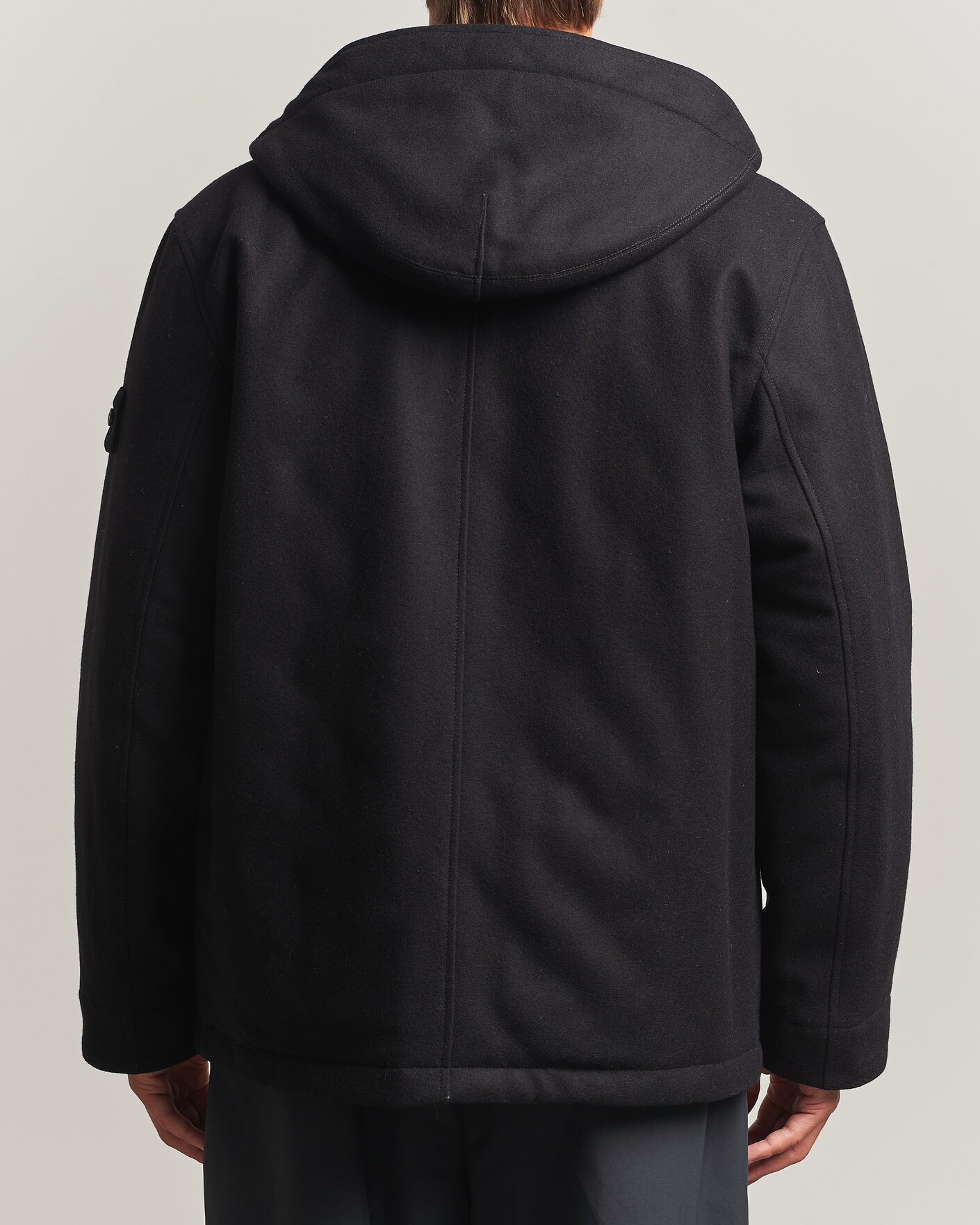Herre | Jakker | Stone Island | Ghost Wool/Nylon Flannel Short Parka Black