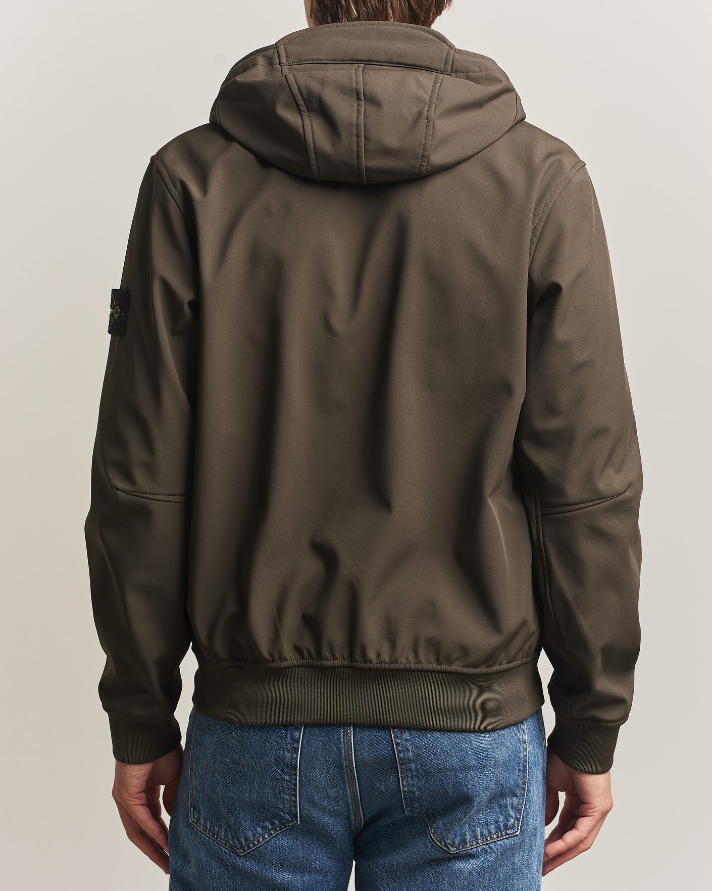 Herre | Jakker | Stone Island | Short Hooded Soft Shell Jacket Coal Grey