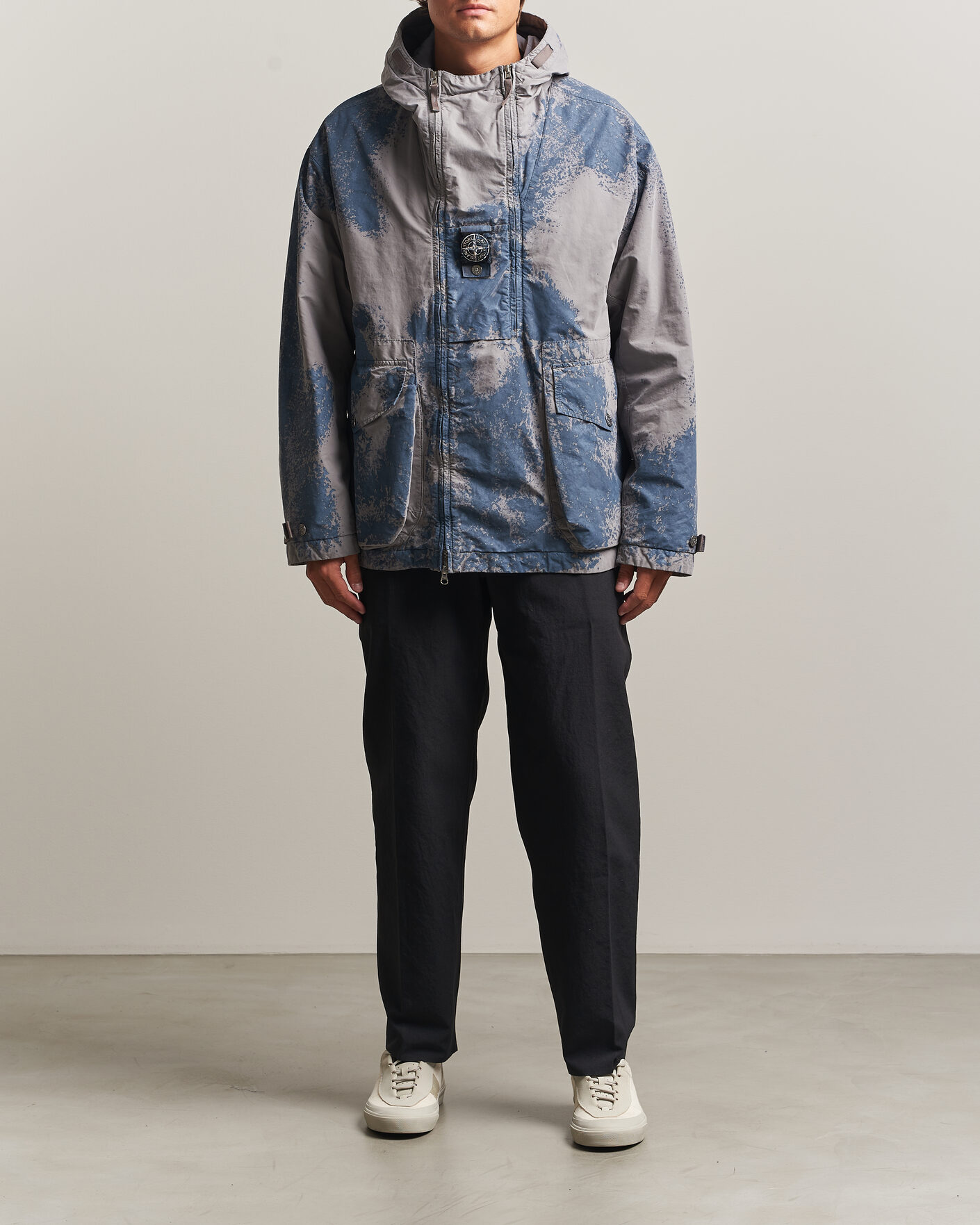 Herre | Jakker | Stone Island | Hand Painted David Light TC Short Parka Grey