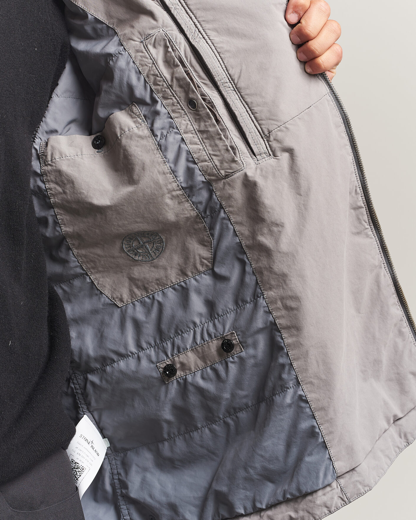 Herre | Jakker | Stone Island | Hand Painted David Light TC Short Parka Grey