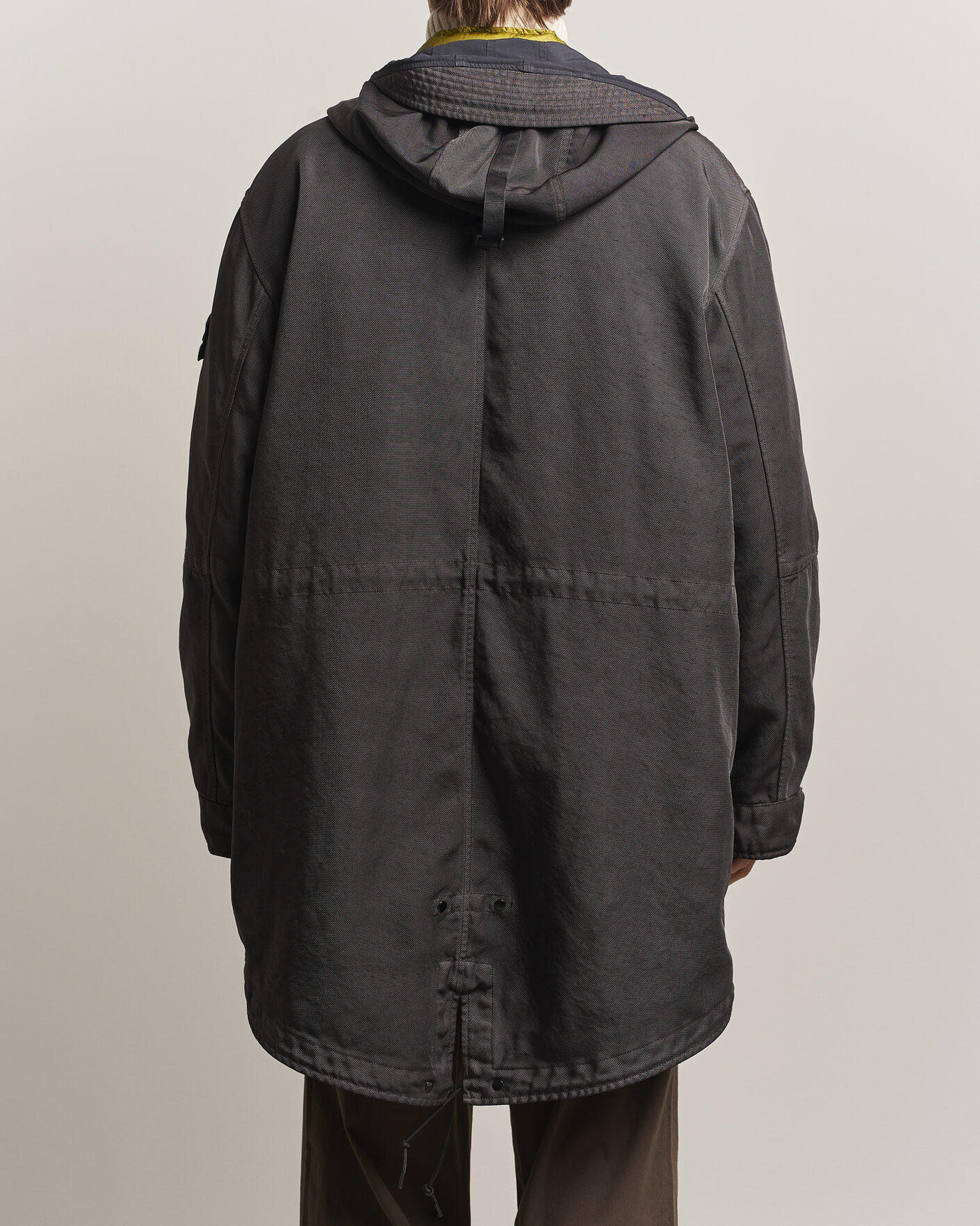 Herre | Jakker | Stone Island | Dense Oxford Nylon TC Fishtail Parka Lead Grey
