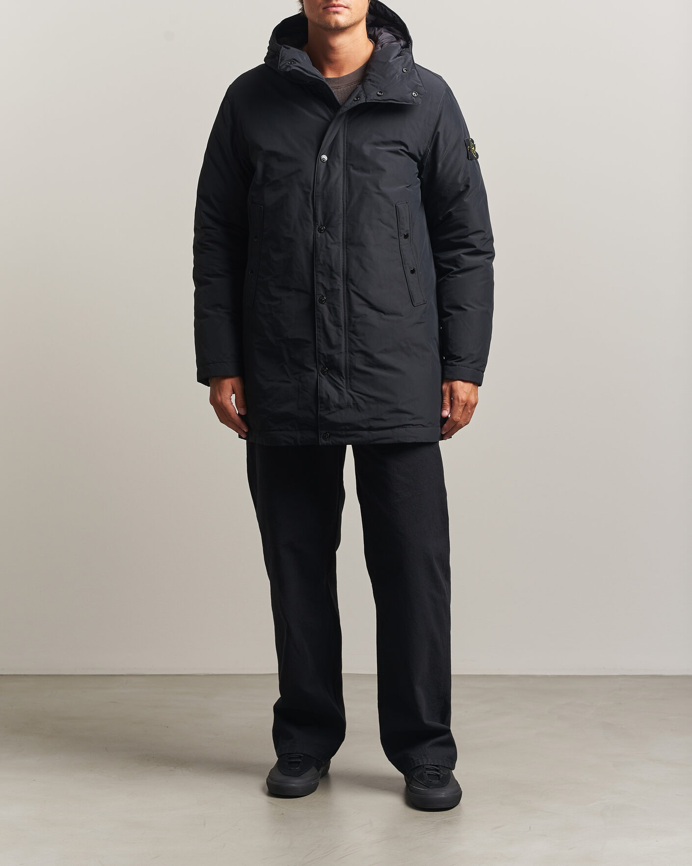 Herre | Jakker | Stone Island | Micro Twill Padded Parka Black