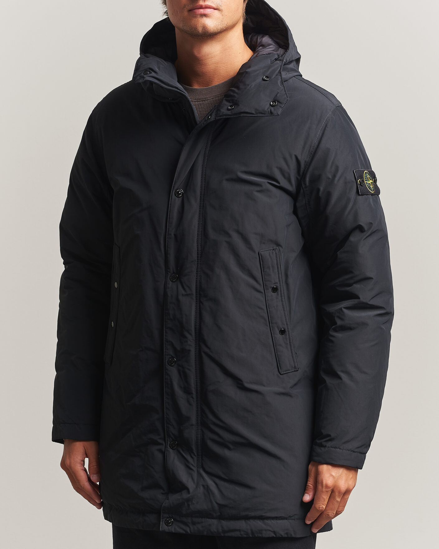 Herre | Jakker | Stone Island | Micro Twill Padded Parka Black