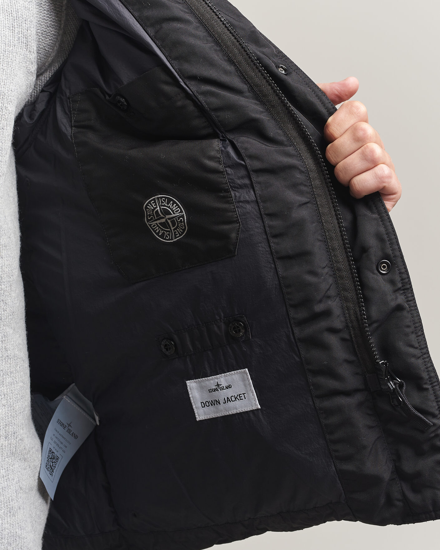 Herre | Jakker | Stone Island | Crinkle Reps Padded Down Jacket Black