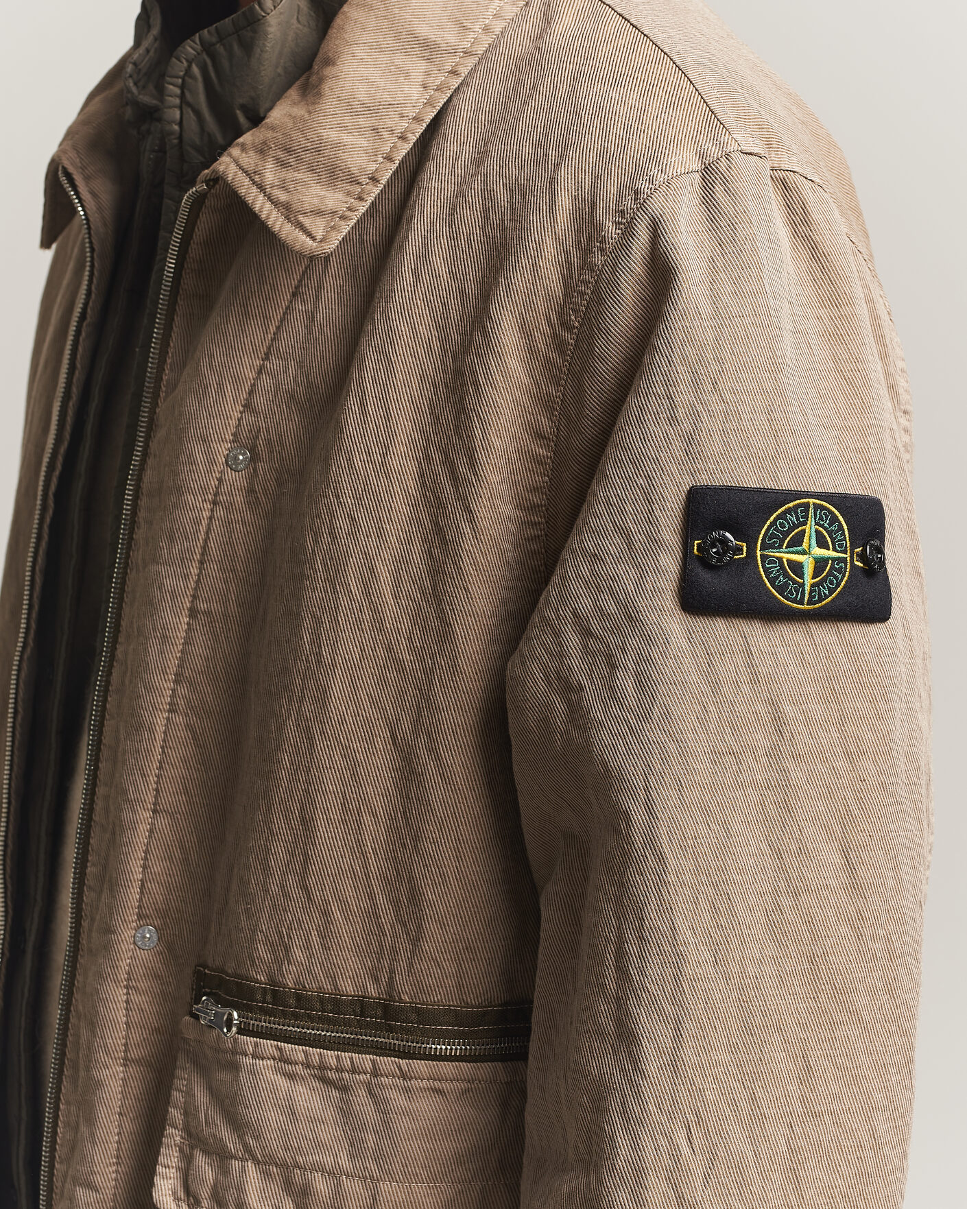 Herre | Jakker | Stone Island | Diagonal Cotton/Wool Field Jacket Biscuit