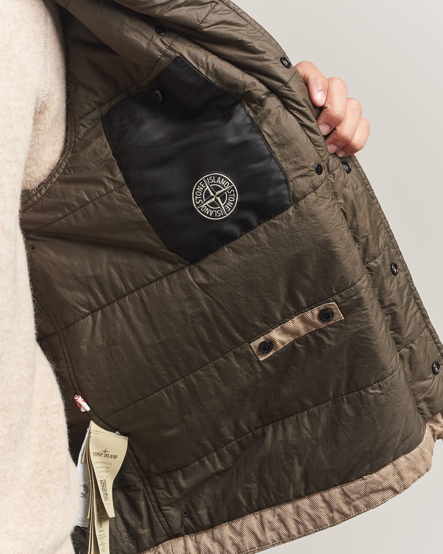Herre | Jakker | Stone Island | Diagonal Cotton/Wool Field Jacket Biscuit