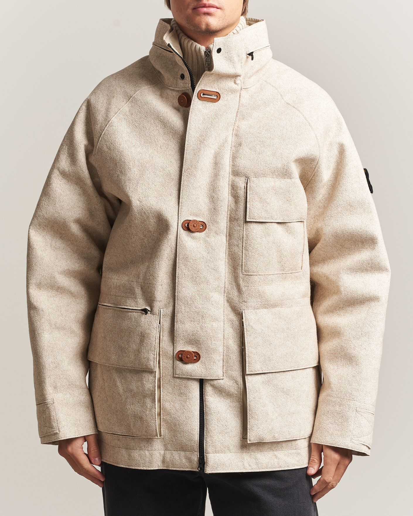 Herre | Jakker | Stone Island | Panno Coagulato Coat Biscuit