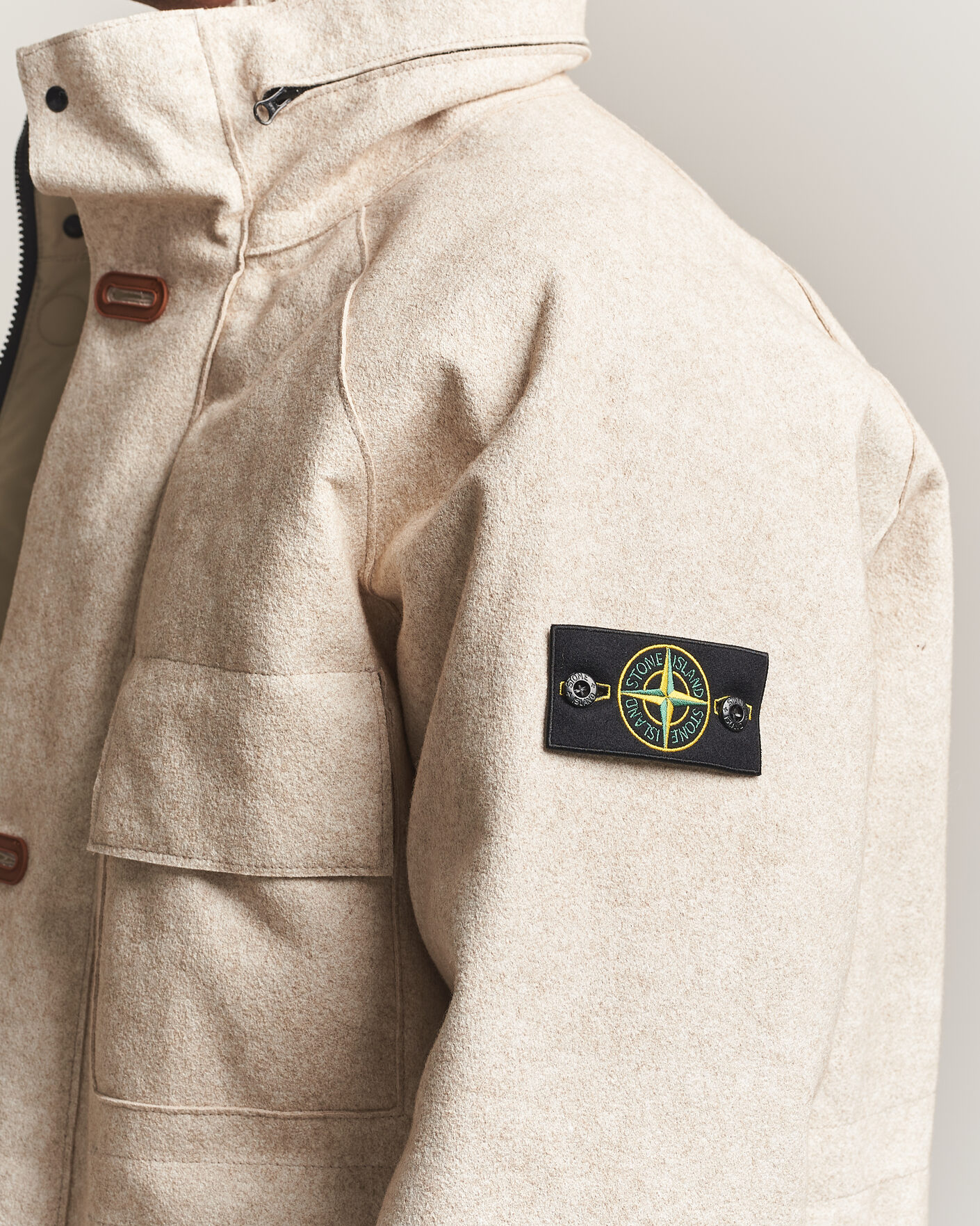 Herre | Jakker | Stone Island | Panno Coagulato Coat Biscuit