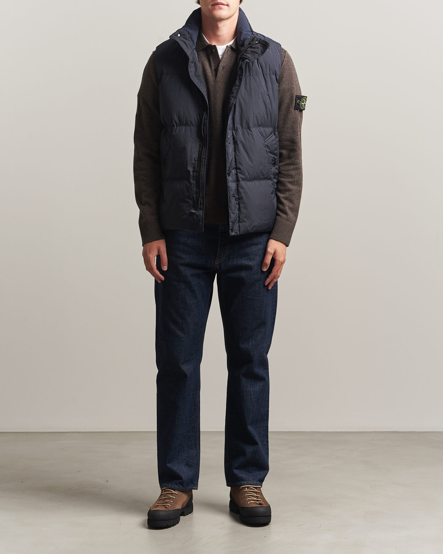 Herre | Veste | Stone Island | Crinkle Reps Down Vest Navy Blue