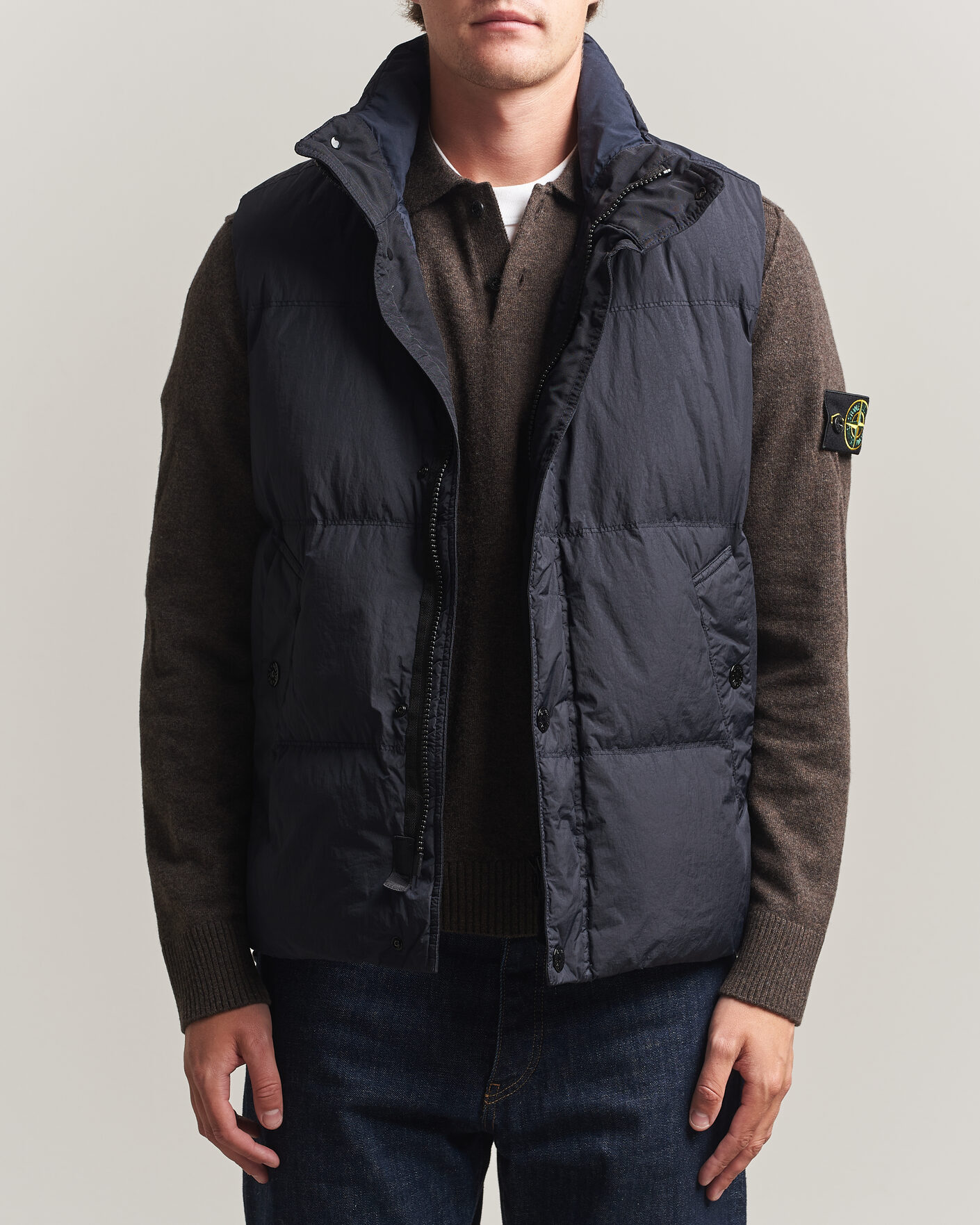 Herre | Veste | Stone Island | Crinkle Reps Down Vest Navy Blue