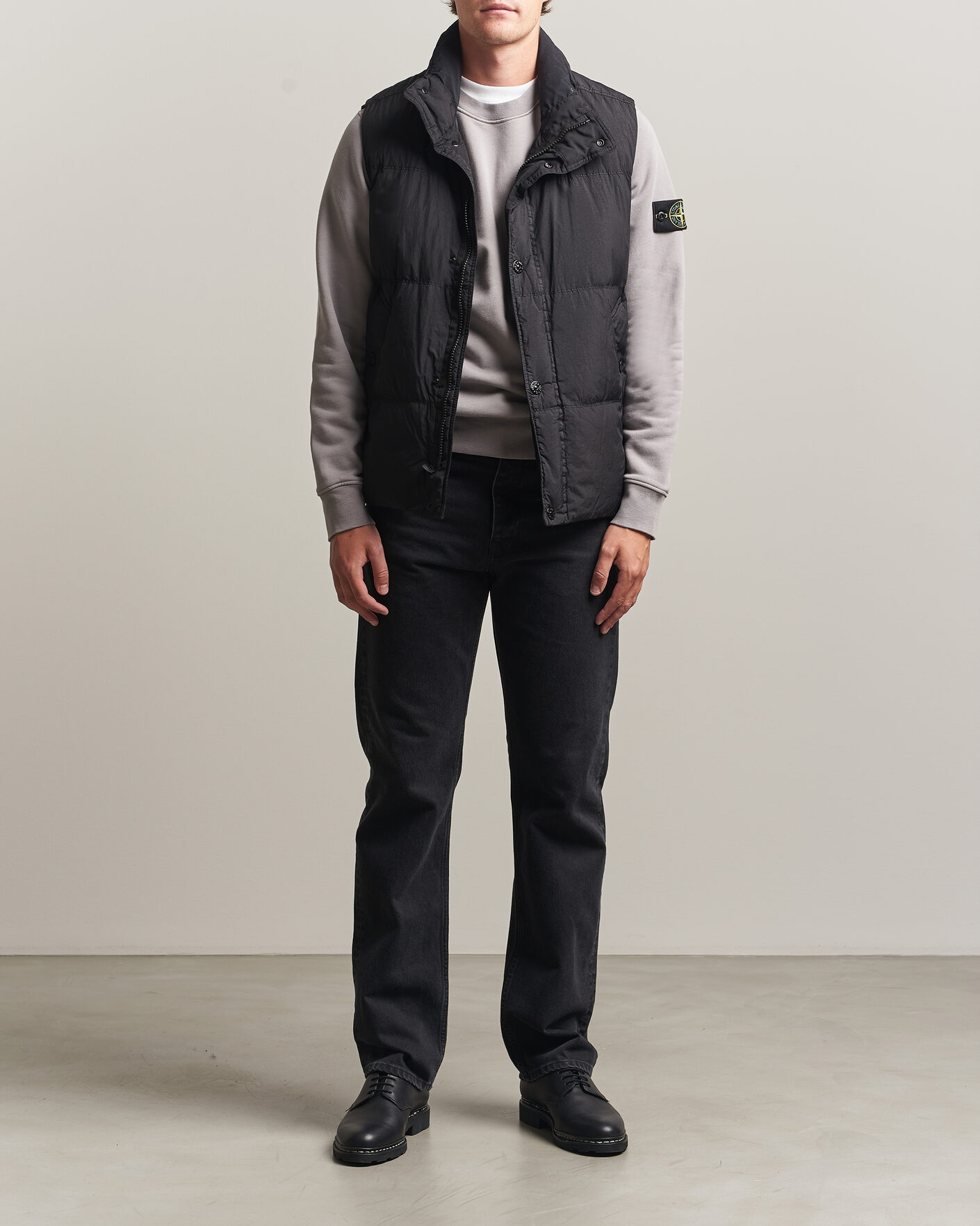 Herre | Veste | Stone Island | Crinkle Reps Down Vest Black