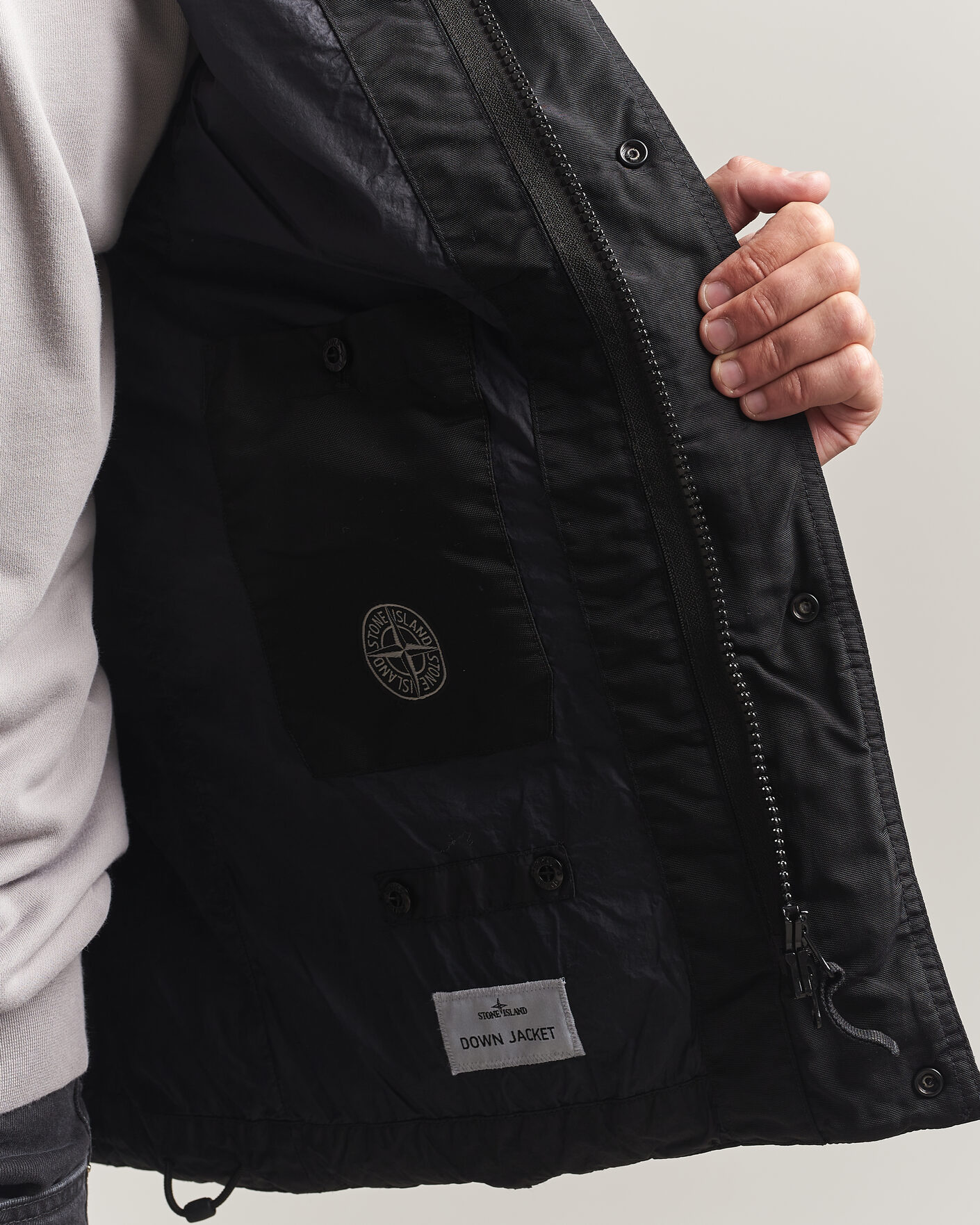 Herre | Veste | Stone Island | Crinkle Reps Down Vest Black