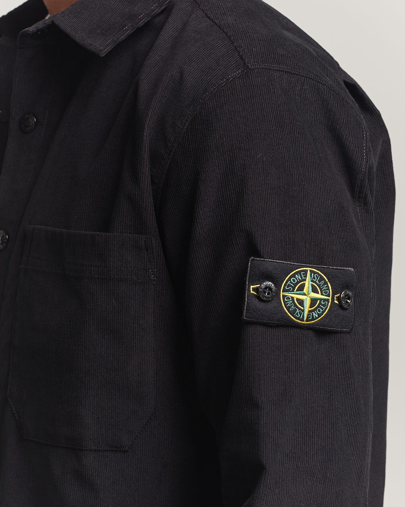 Herre | Skjorter | Stone Island | Micro Cord Overshirt Black
