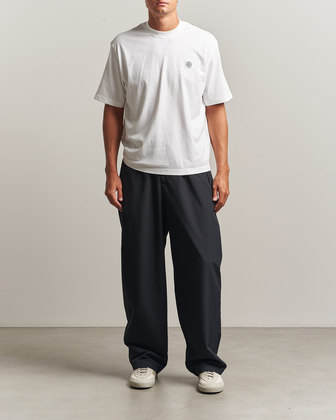 Herre | T-Shirts | Stone Island | Combed Organic Cotton T-Shirt White