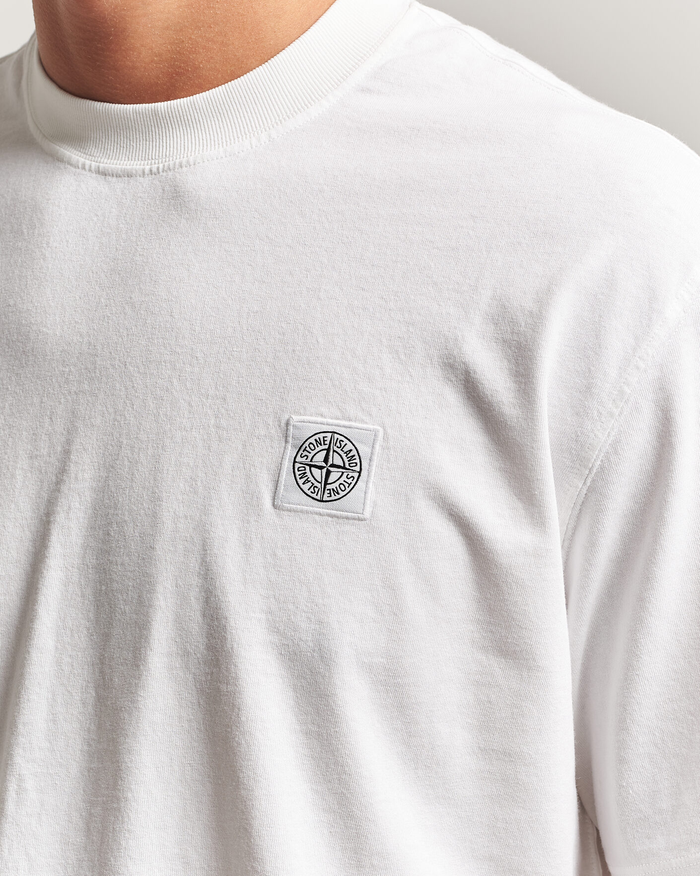 Herre | T-Shirts | Stone Island | Combed Organic Cotton T-Shirt White