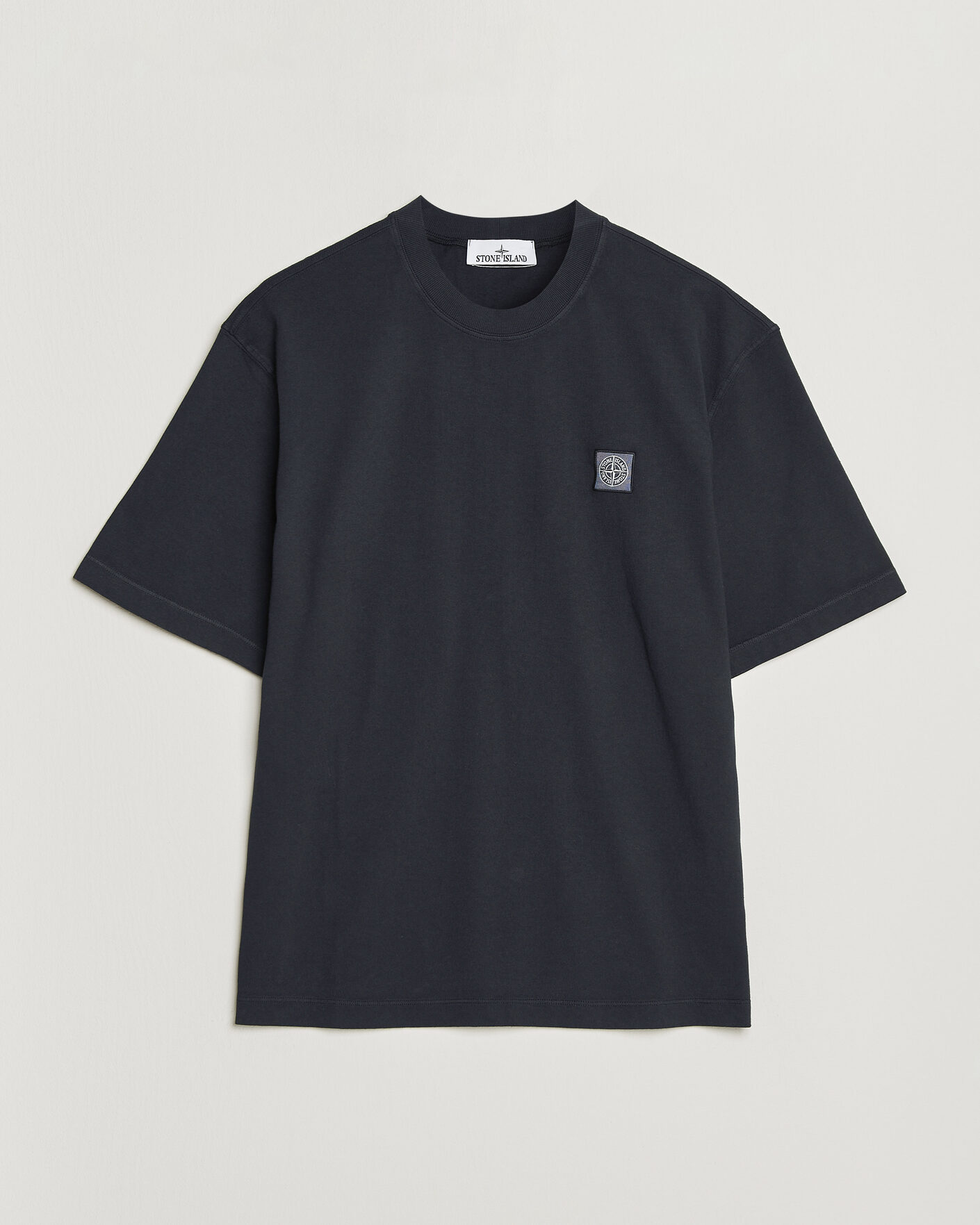 Herre | T-Shirts | Stone Island | Combed Organic Cotton T-Shirt Navy Blue