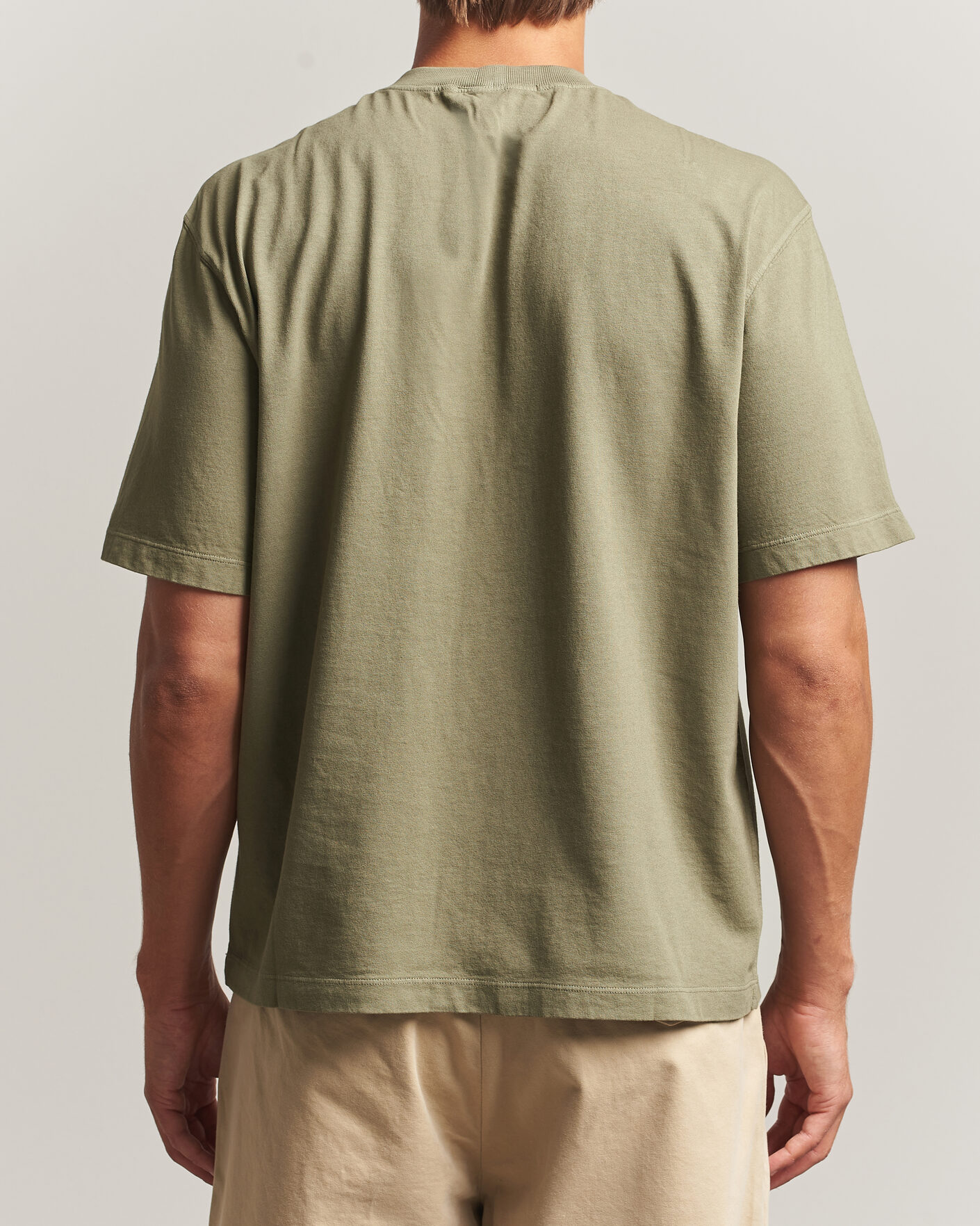 Herre | T-Shirts | Stone Island | Combed Organic Cotton T-Shirt Miltary Green