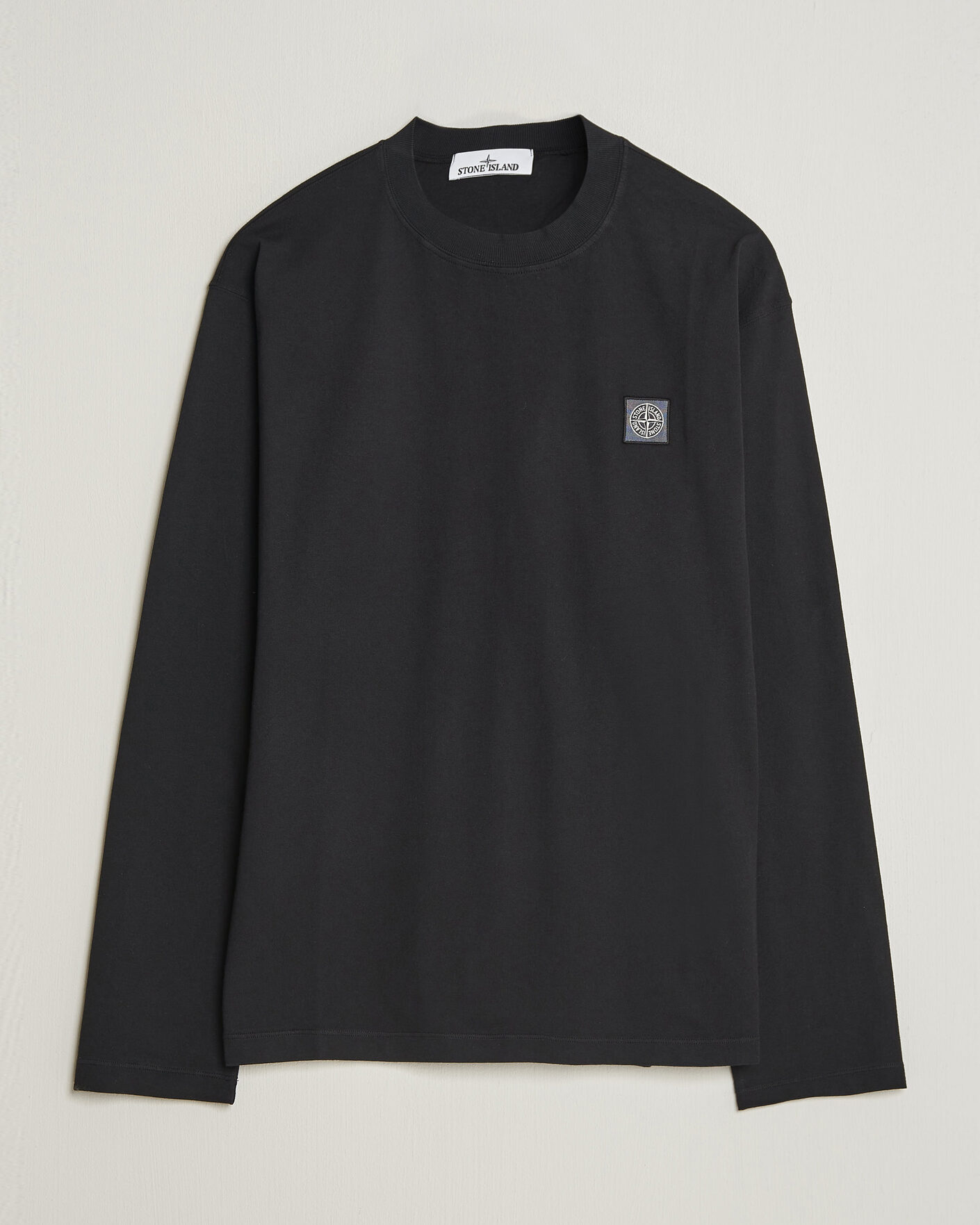 Herre | T-Shirts | Stone Island | Organic Cotton Jersey Long Sleeve T-Shirt Black