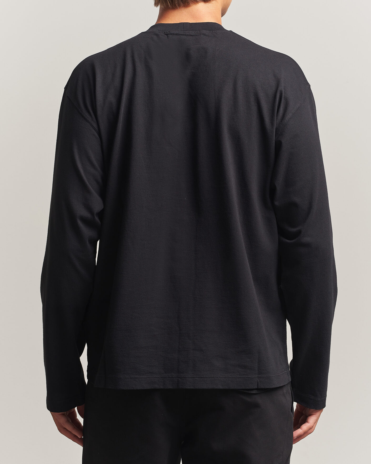 Herre | T-Shirts | Stone Island | Organic Cotton Jersey Long Sleeve T-Shirt Black