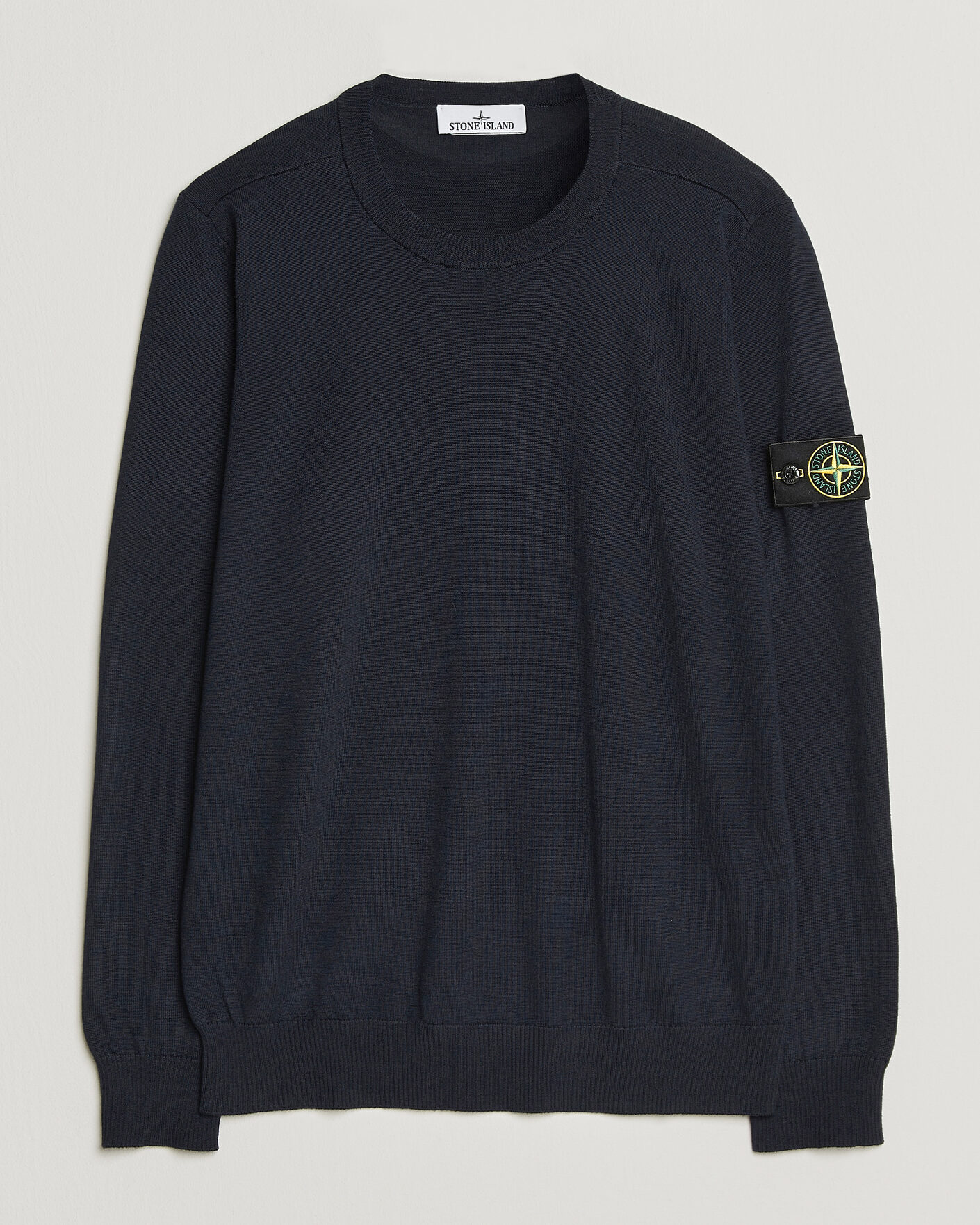 Herre | Trøjer | Stone Island | Light Pure Wool Crew Neck Navy Blue