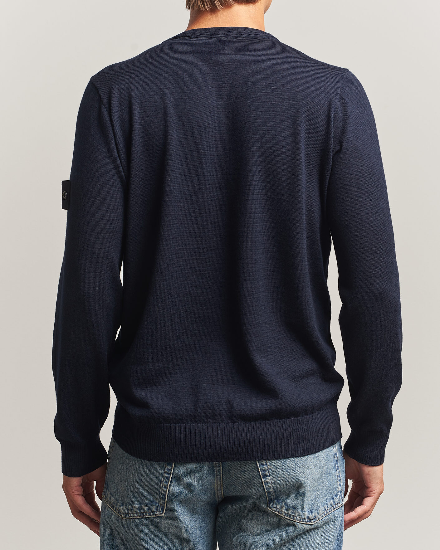 Herre | Trøjer | Stone Island | Light Pure Wool Crew Neck Navy Blue