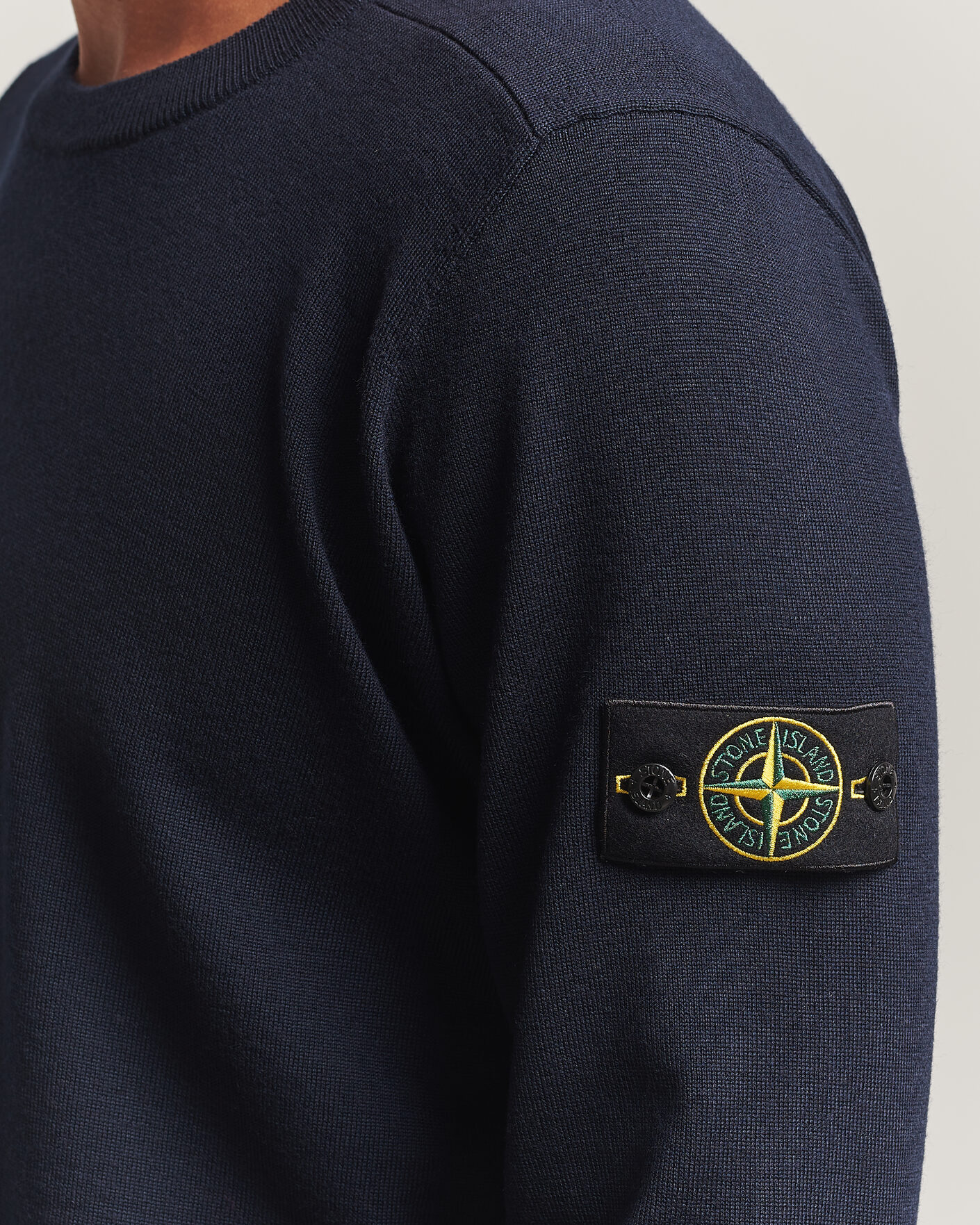 Herre | Trøjer | Stone Island | Light Pure Wool Crew Neck Navy Blue