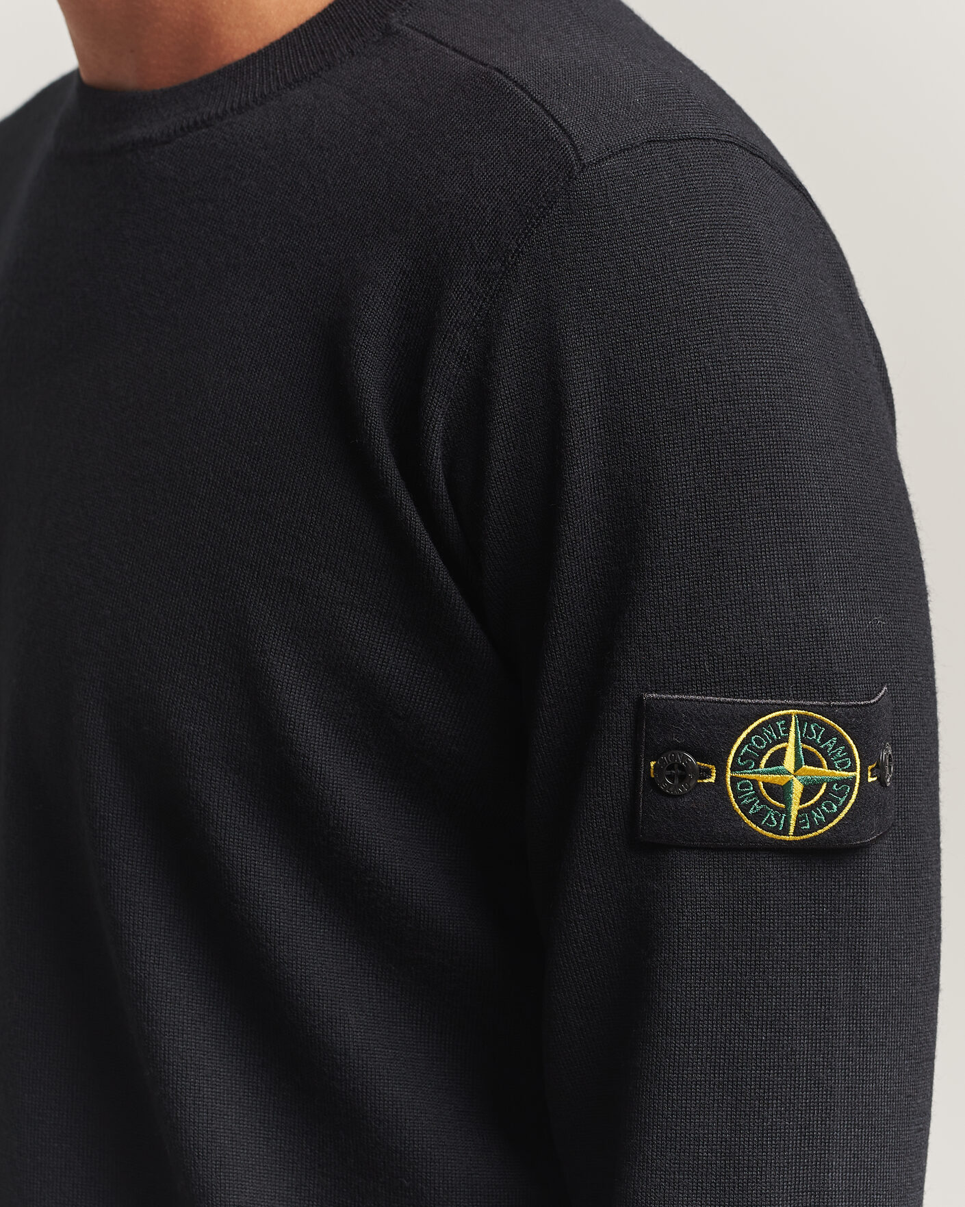Herre | Trøjer | Stone Island | Light Pure Wool Crew Neck Black