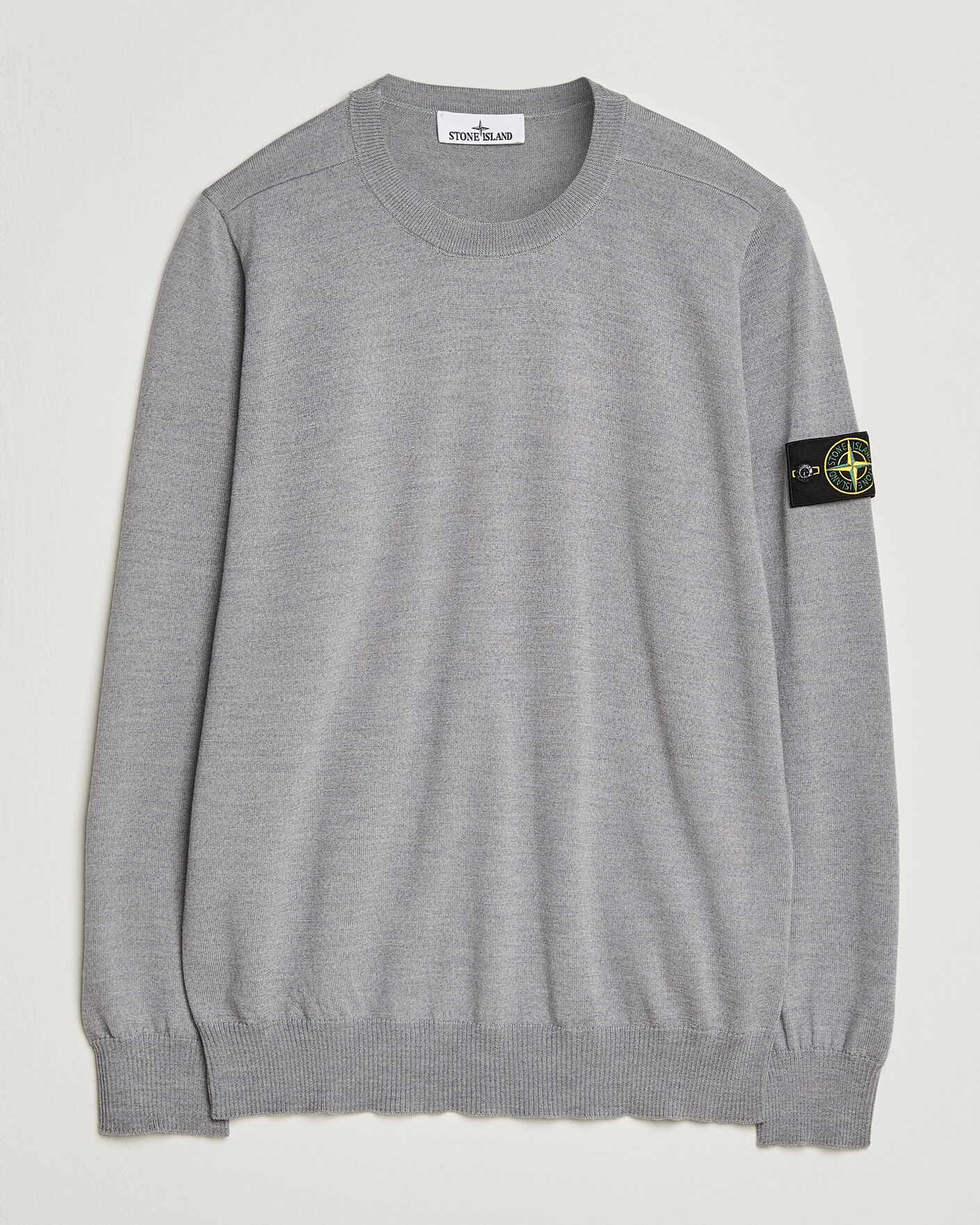 Herre | Trøjer | Stone Island | Light Pure Wool Crew Neck Ash Grey Melange