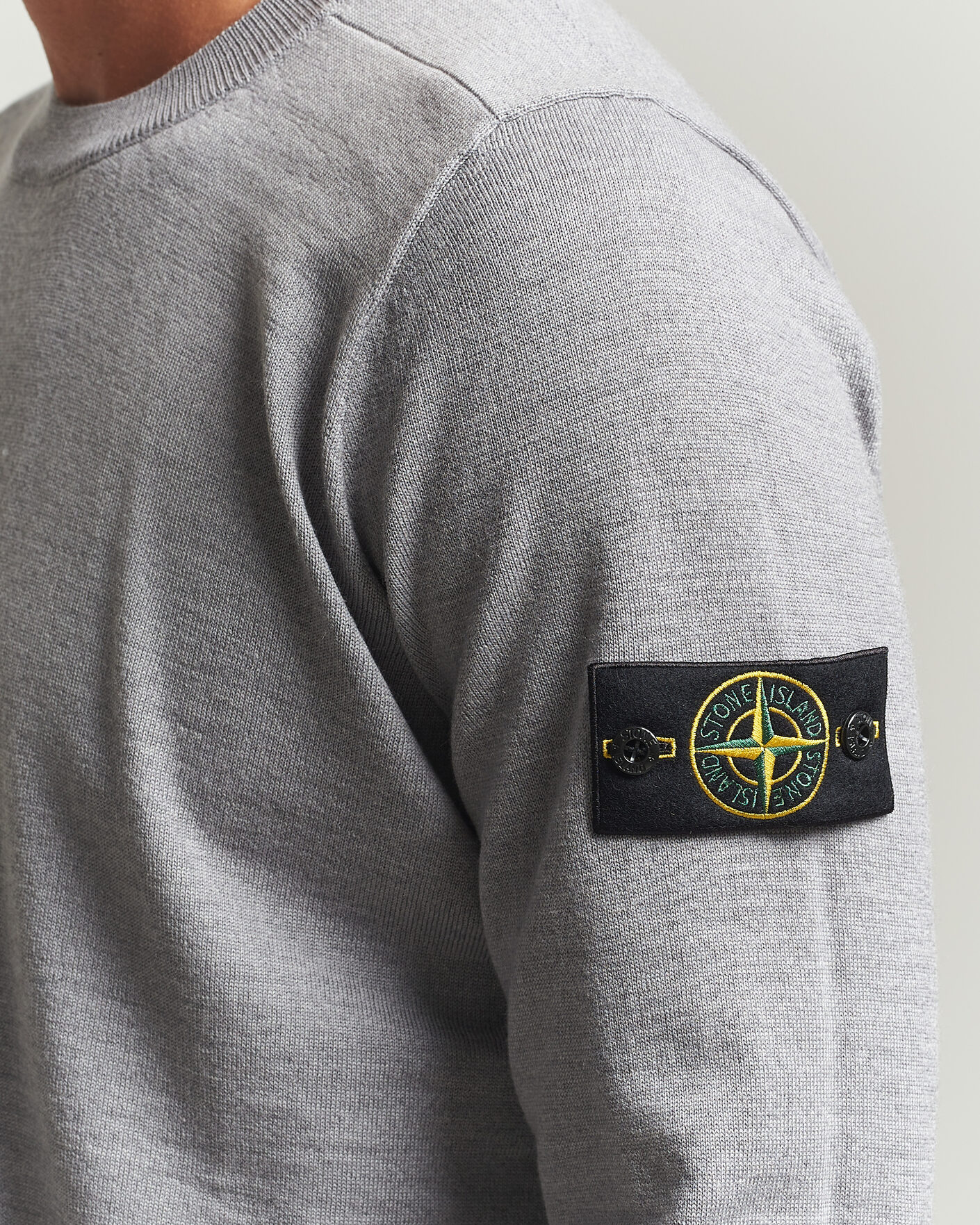 Herre | Trøjer | Stone Island | Light Pure Wool Crew Neck Ash Grey Melange