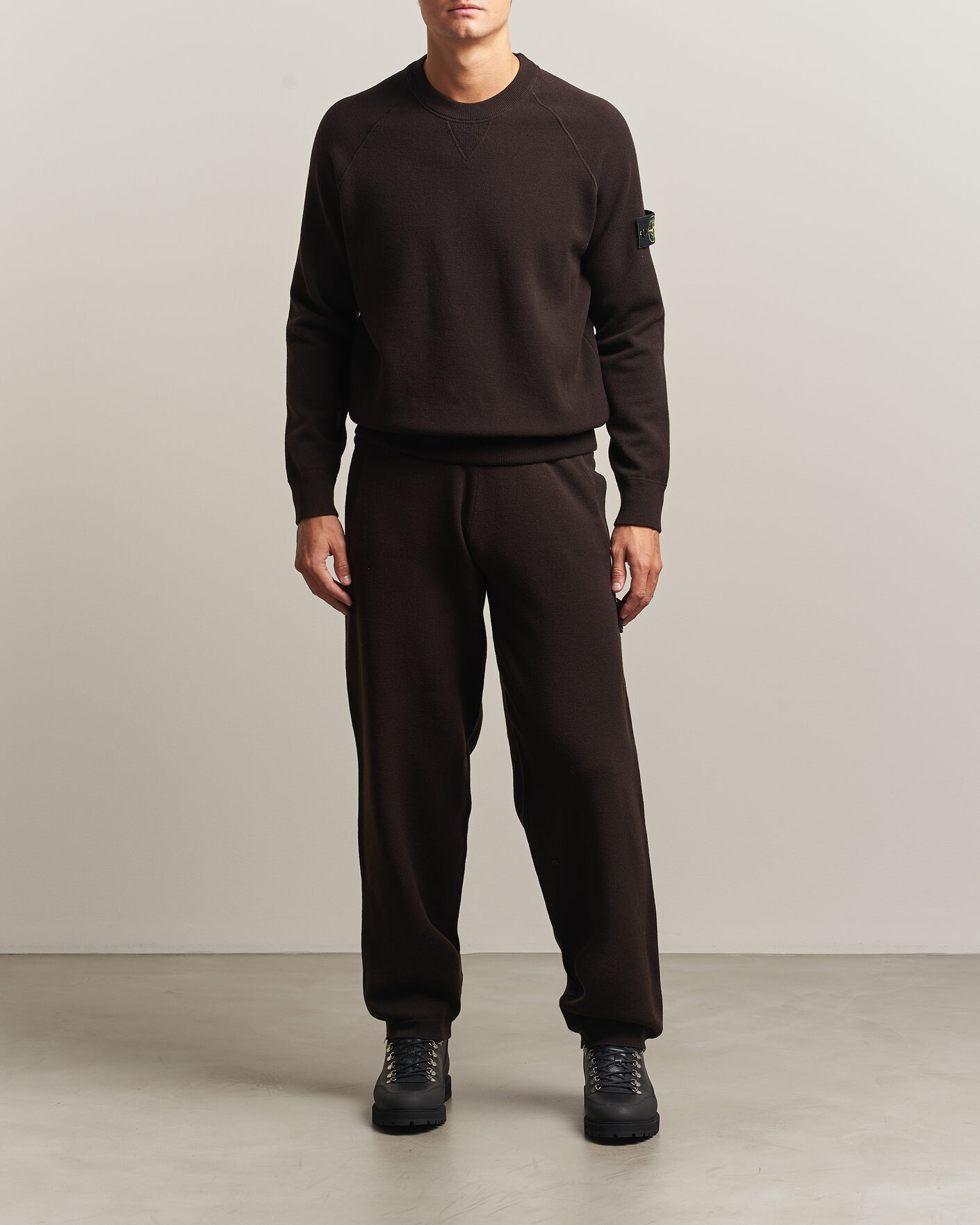 Herre | Trøjer | Stone Island | Plush Stitch Stretch Wool Sweat Coal Grey