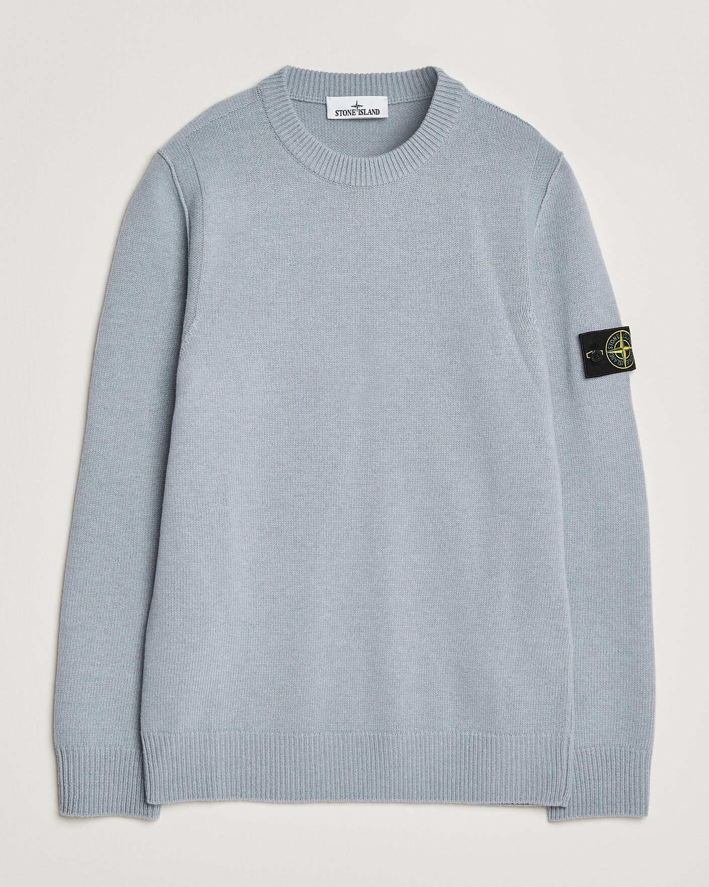 Herre | Trøjer | Stone Island | Knitted Lambswool Crew Neck Ash Grey