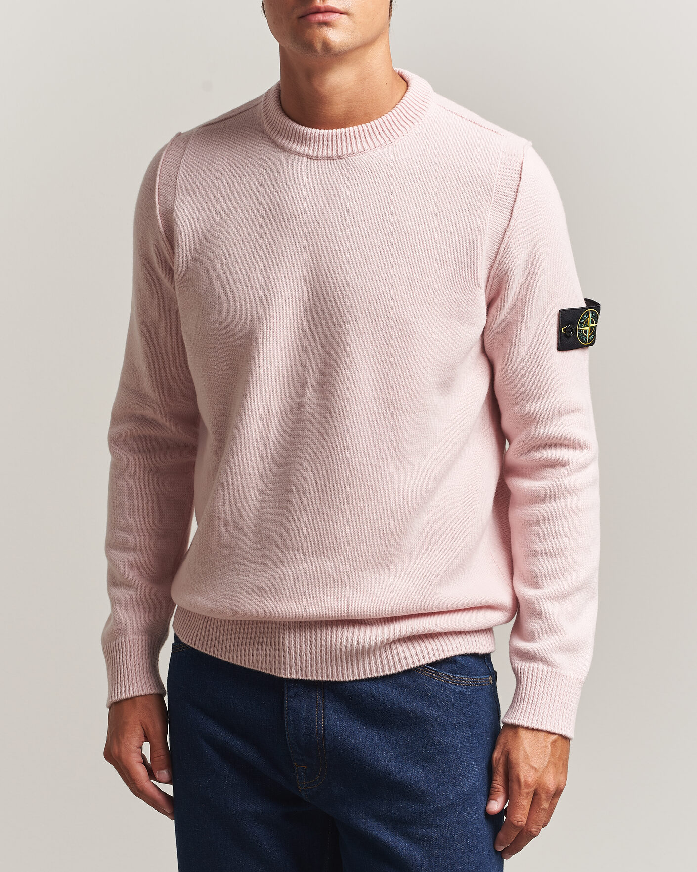 Herre | Trøjer | Stone Island | Knitted Lambswool Crew Neck Antique Rose
