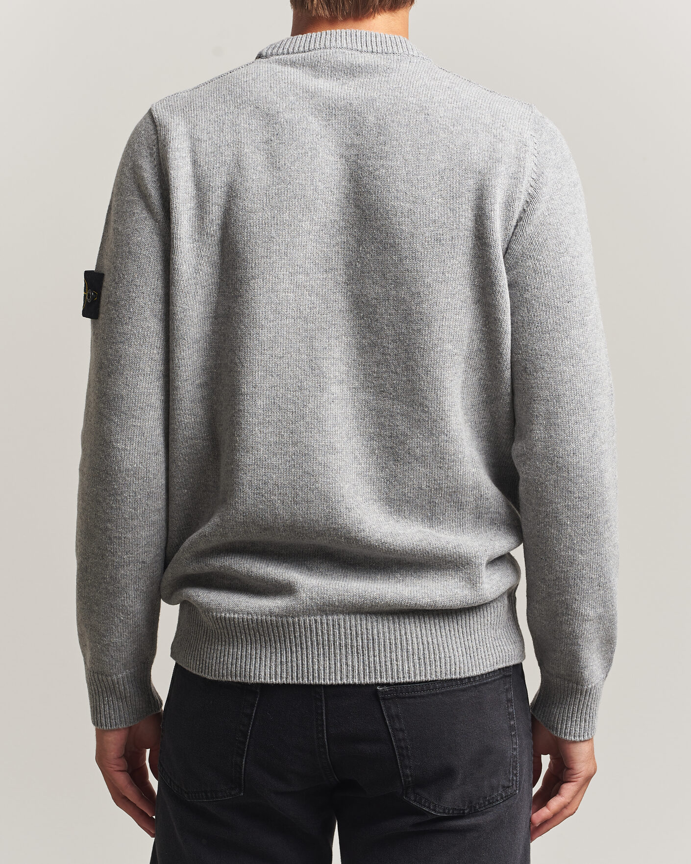 Herre | Trøjer | Stone Island | Knitted Lambswool Crew Neck Grey Melange