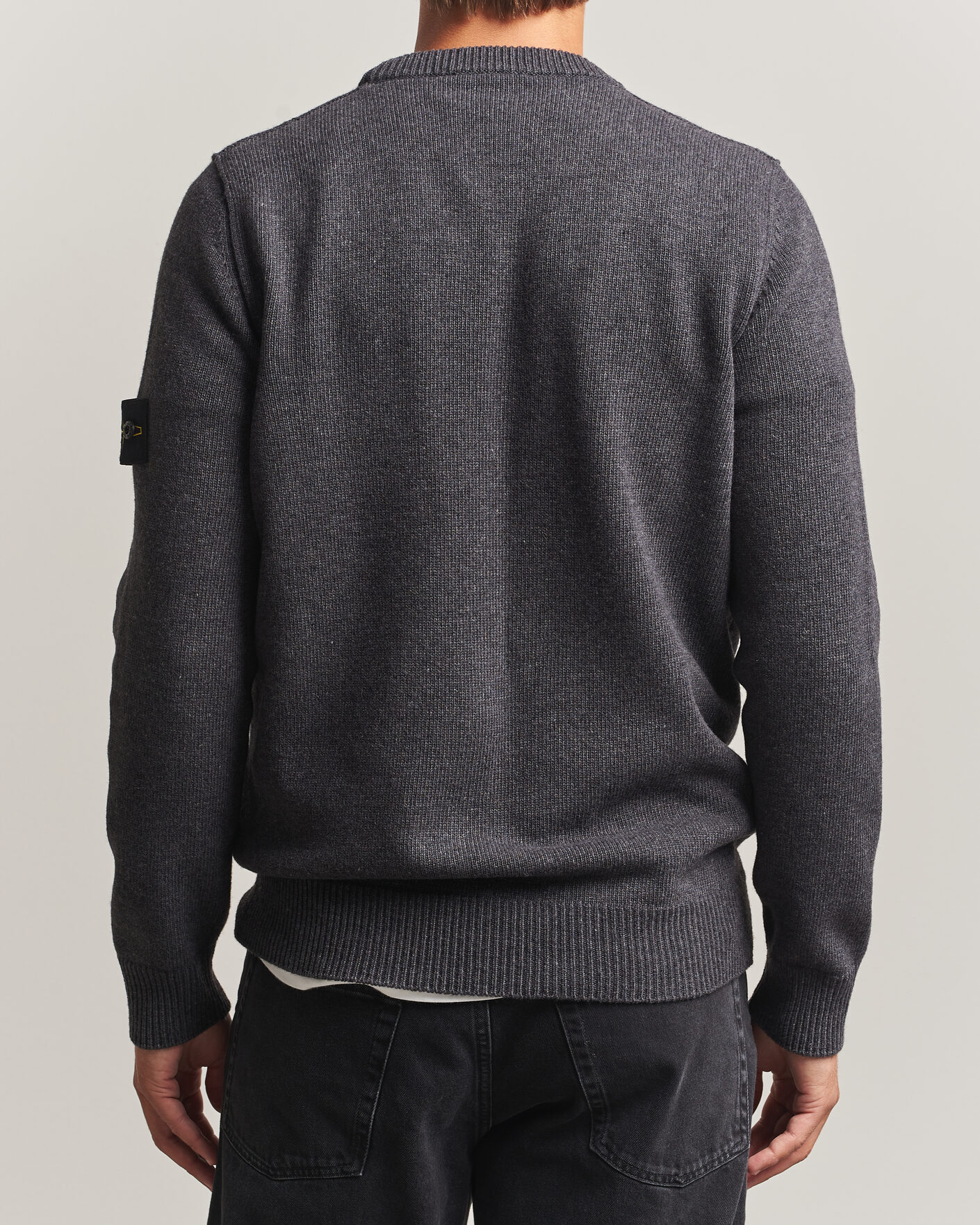 Herre | Trøjer | Stone Island | Knitted Lambswool Crew Neck Melange Lead